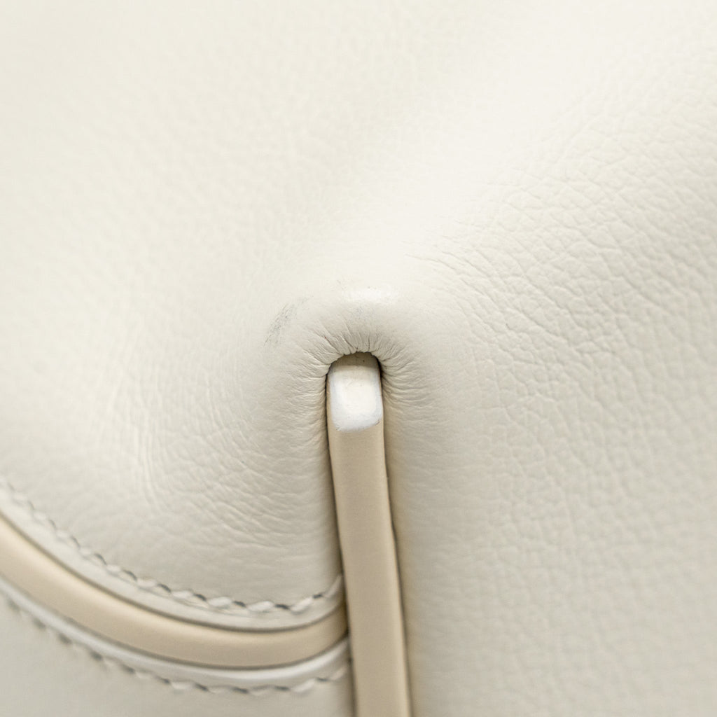 HERMES MINI 2424 24/24-21 BAG EVERCOLOR/SWIFT BLANC / NATA GHW