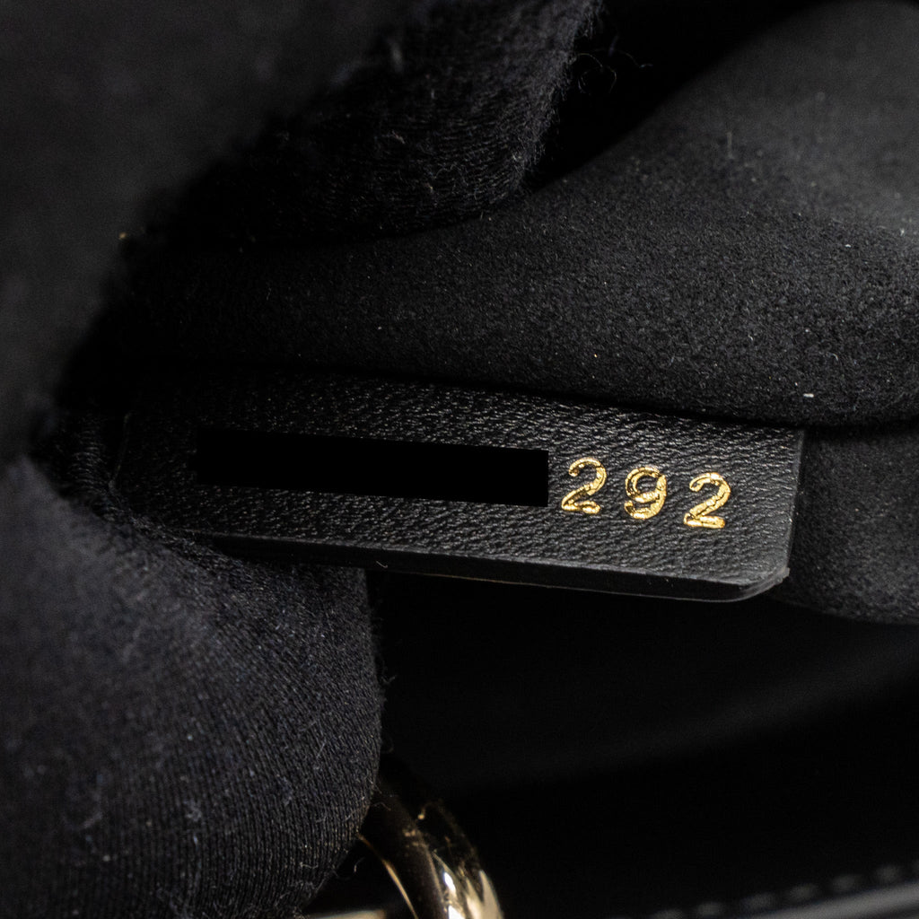 DIOR SMALL LADY DIOR LAMBSKIN BLACK LGHW