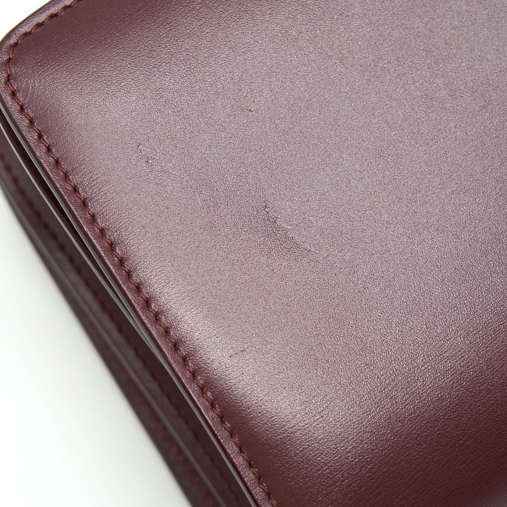 CELINE SMALL CLASSIC BAG IN BOX CALFSKIN BURGUNDY