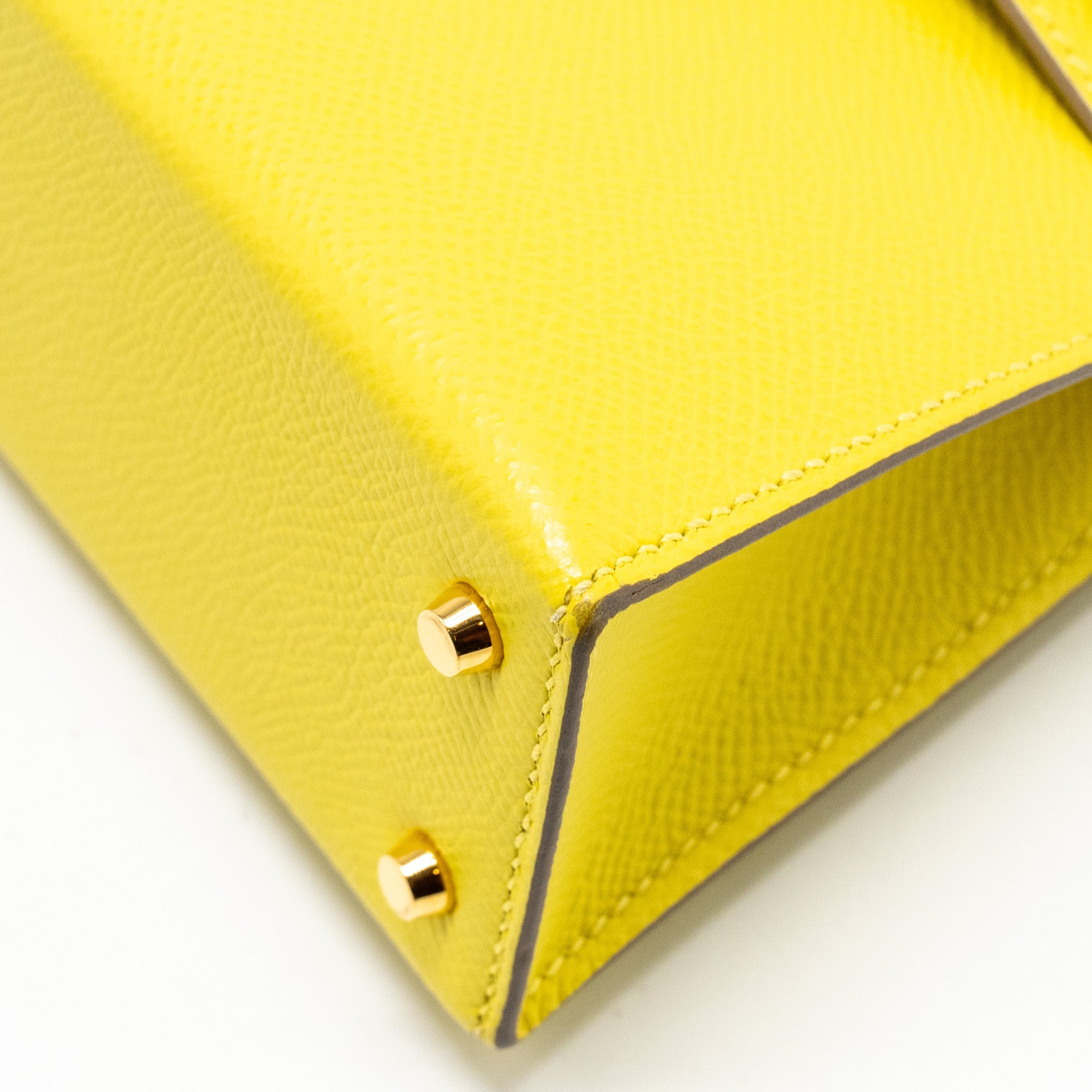 HERMES MINI KELLY II EPSOM 9R LIME GHW