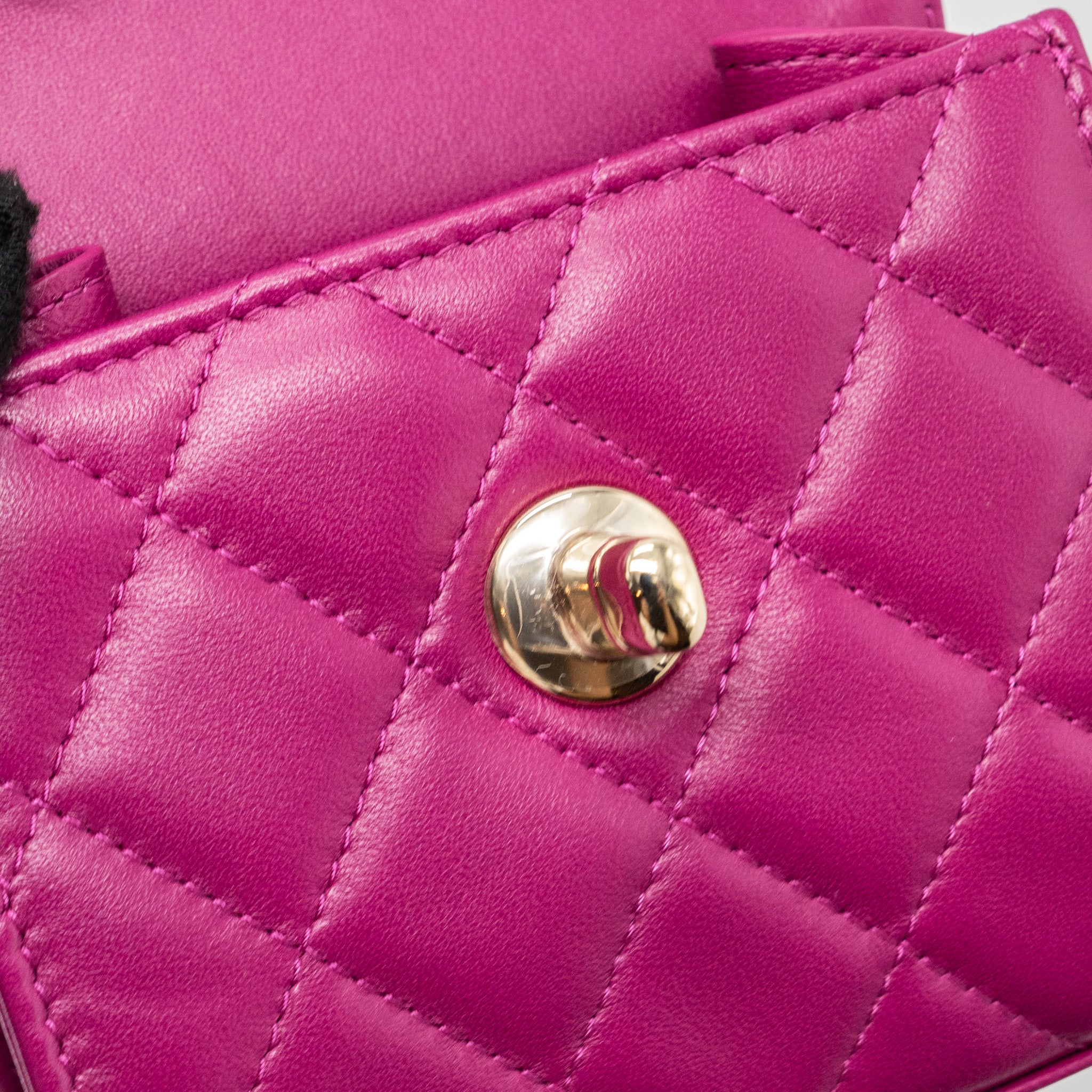 CHANEL MINI TRENDY CC CLUTCH LAMBSKIN PINK LGHW