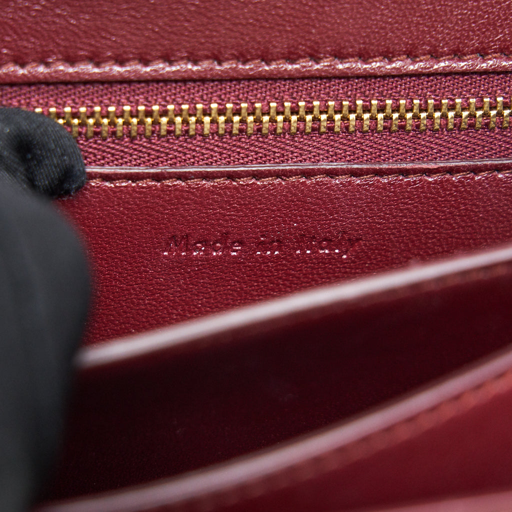 CELINE SMALL CLASSIC BAG IN BOX CALFSKIN BURGUNDY