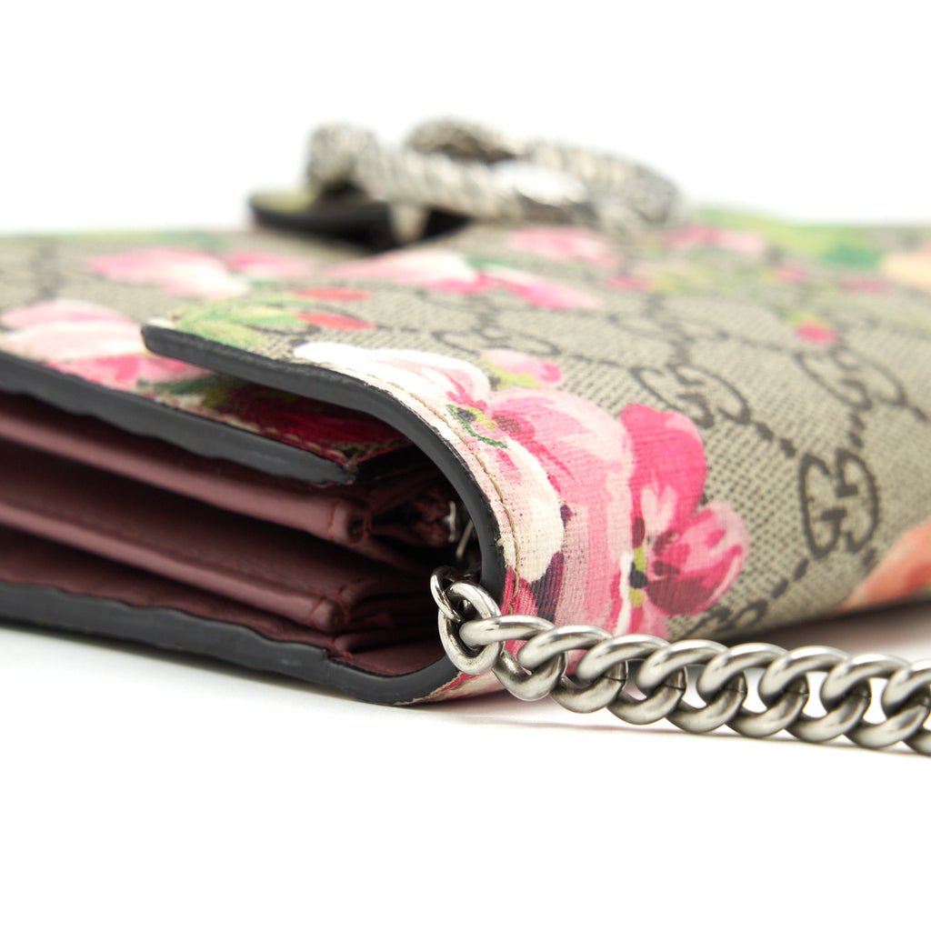 GUCCI BLOSSOM GG SUPREME CHAIN WALLET SHW