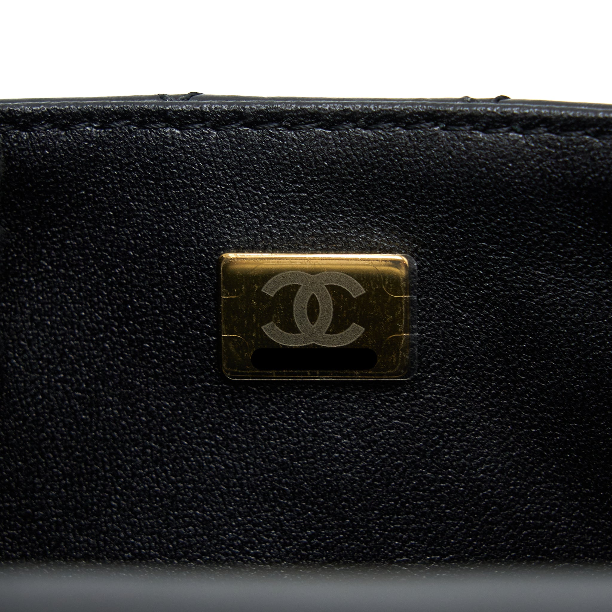 CHANEL MINI 2.55 REISSUE FLAP BAG AGED CALFSKIN BLACK BRUSHED GHW (MICROCHIP)