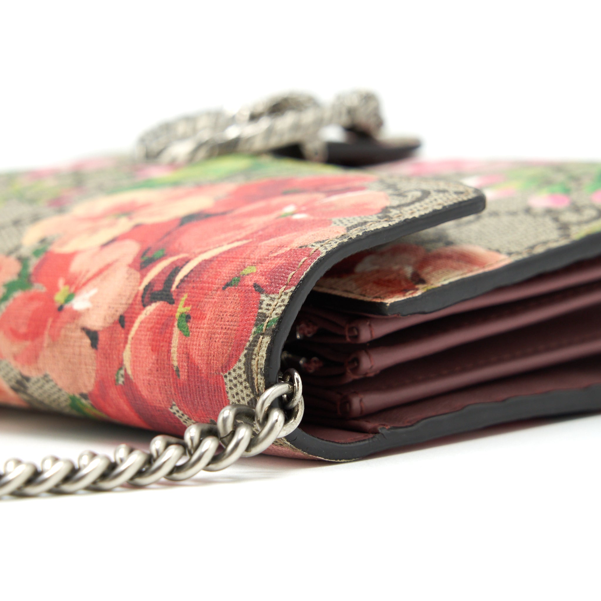 GUCCI BLOSSOM GG SUPREME CHAIN WALLET SHW
