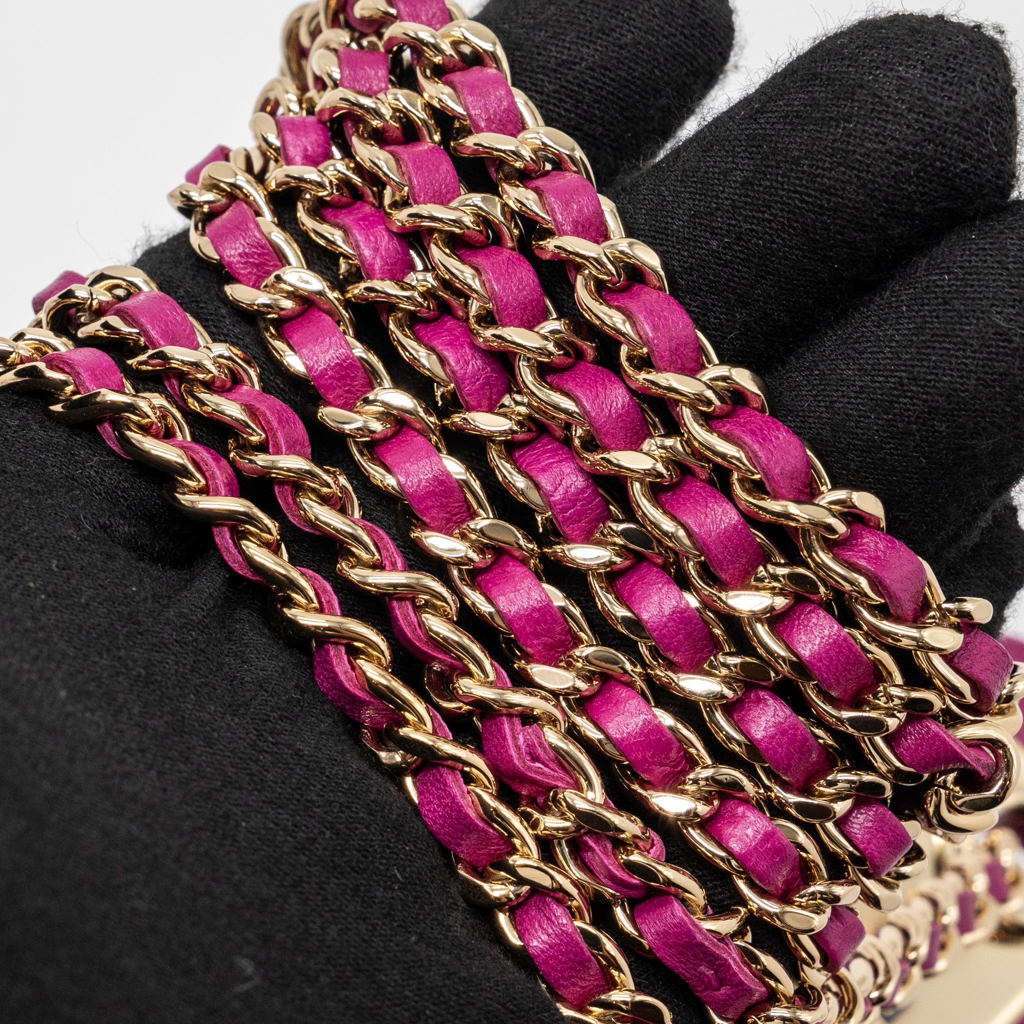 CHANEL MINI TRENDY CC CLUTCH LAMBSKIN PINK LGHW