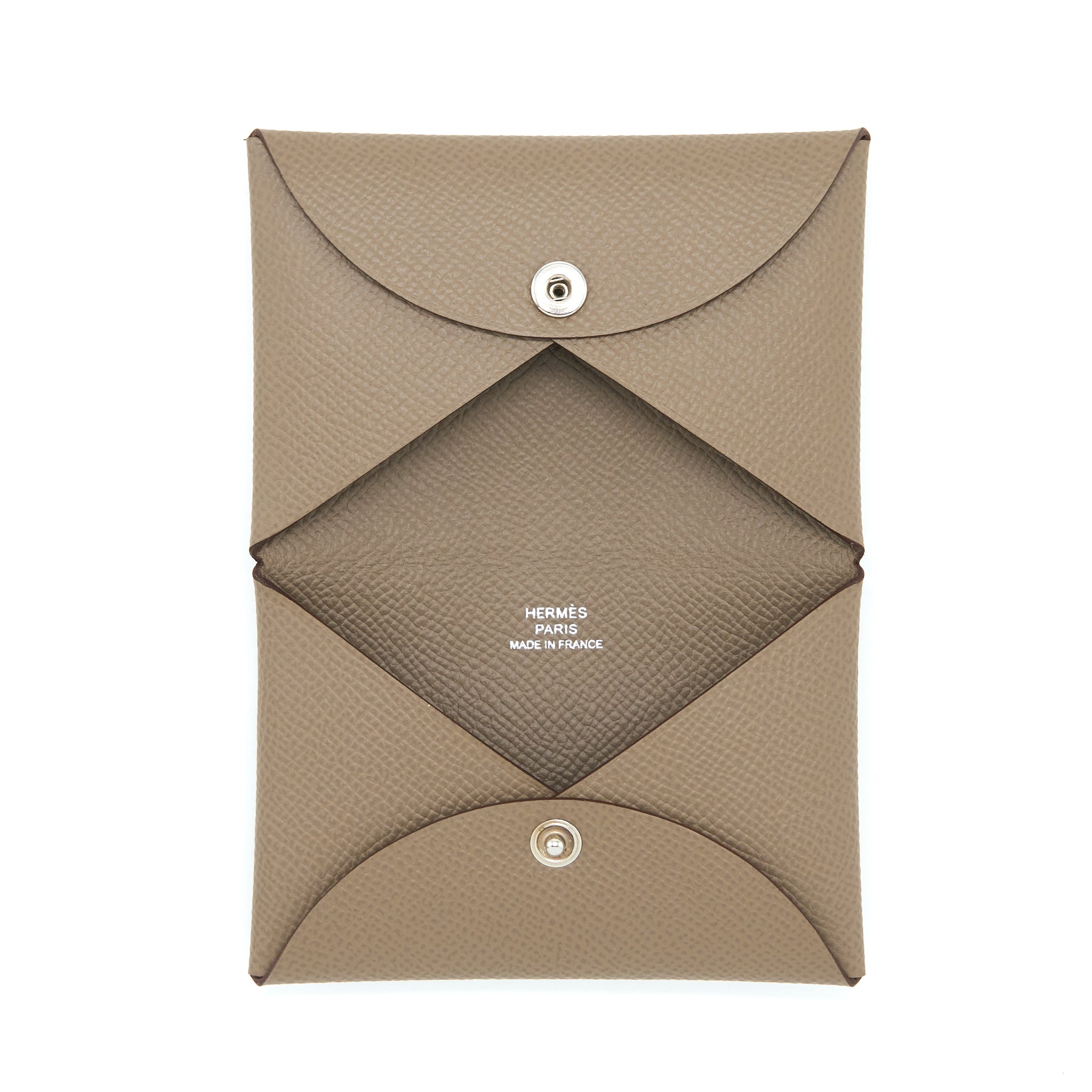 HERMES CALVI CARDHOLDER EPSOM ETOUPE SHW