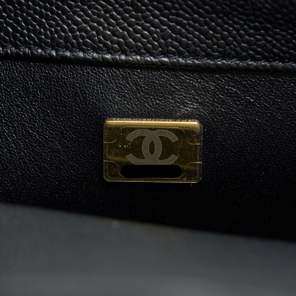 CHANEL 23P MINI COCO LOVE FLAP BAG CAVIAR BLACK GHW (MICROCHIP)