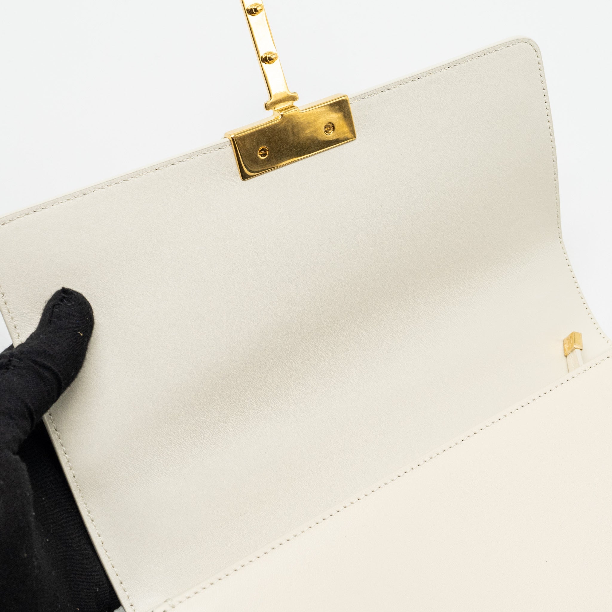 DIOR 30 MONTAIGNE BAG CALFSKIN WHITE GHW