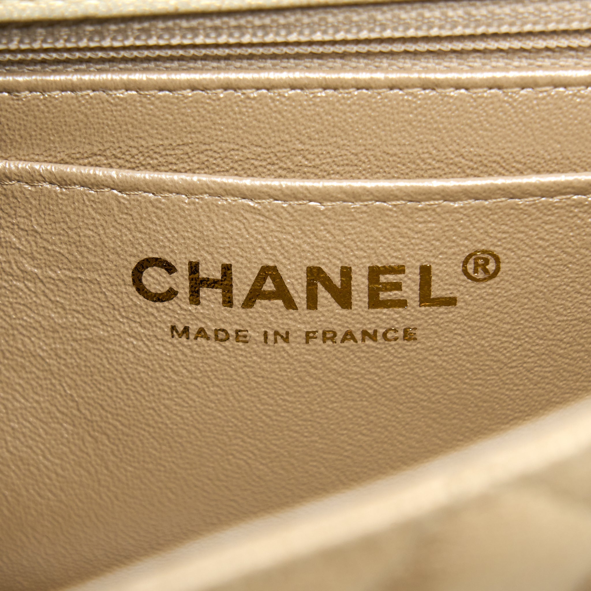 CHANEL 22C MINI RECTANGULAR FLAP BAG GOATSKIN OMBRE BEIGE BRUSHED GHW(MICROCHIP)
