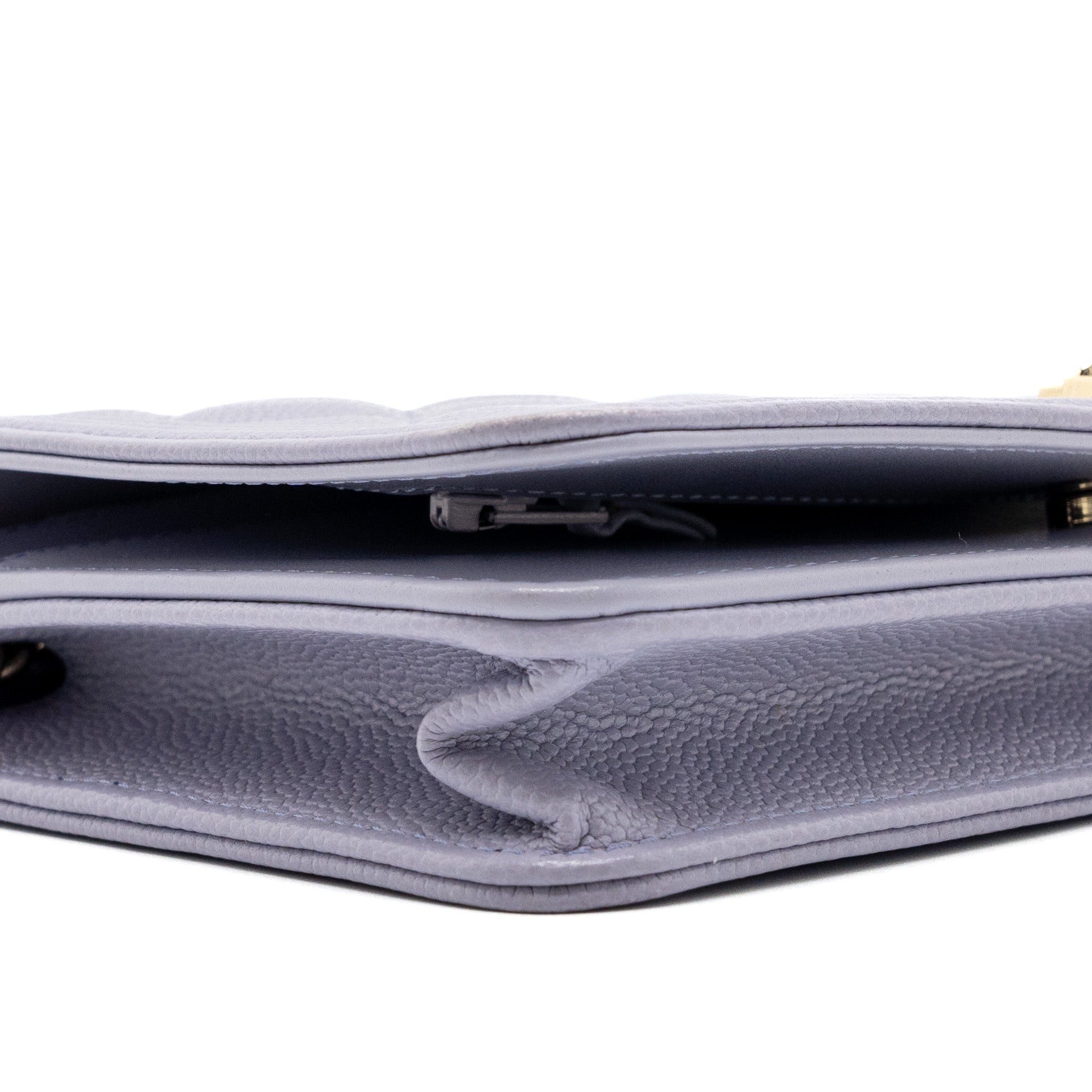 CHANEL BOY WALLET ON CHAIN CAVIAR LIALIC / LIGHT PURPLE LGHW (MICROCHIP)