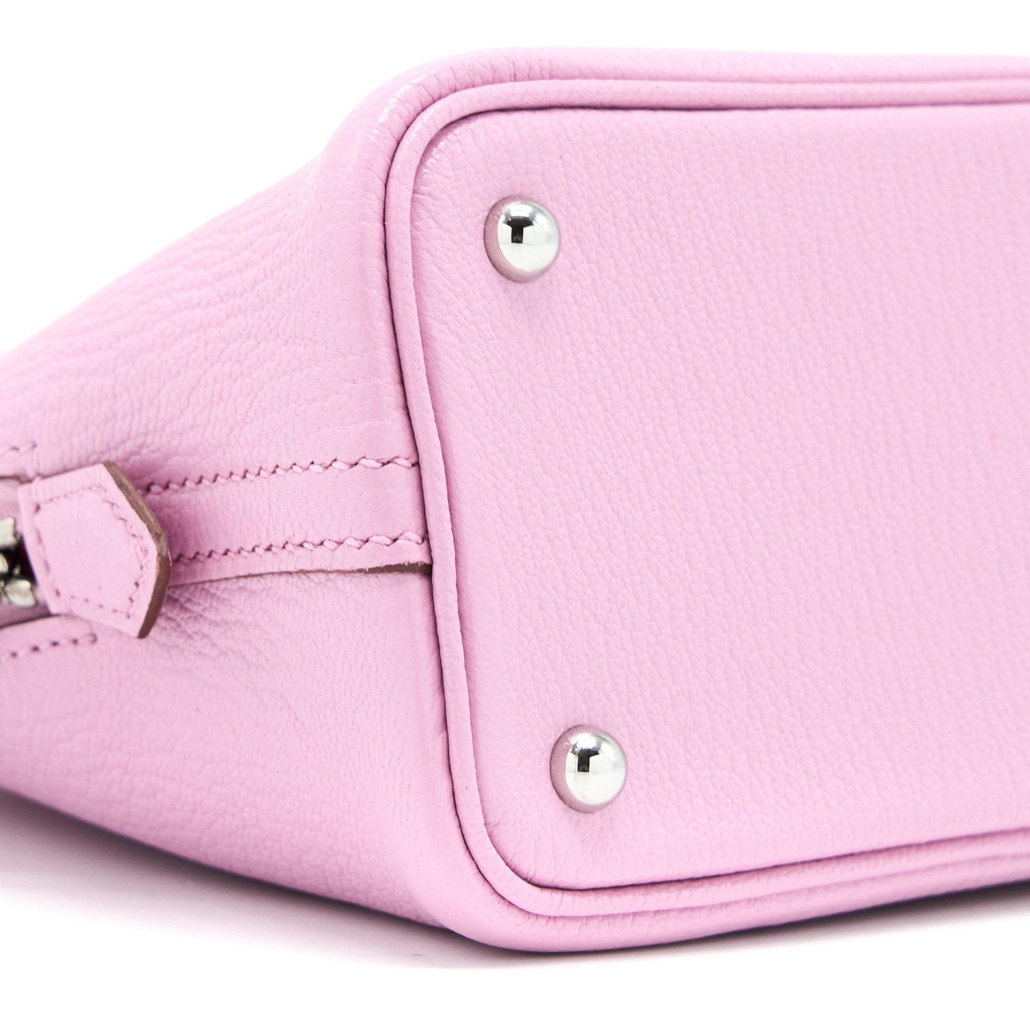 HERMES MINI BOLIDE CHÈVRE MYSORE X9 MAUVE SYLVESTRE SHW