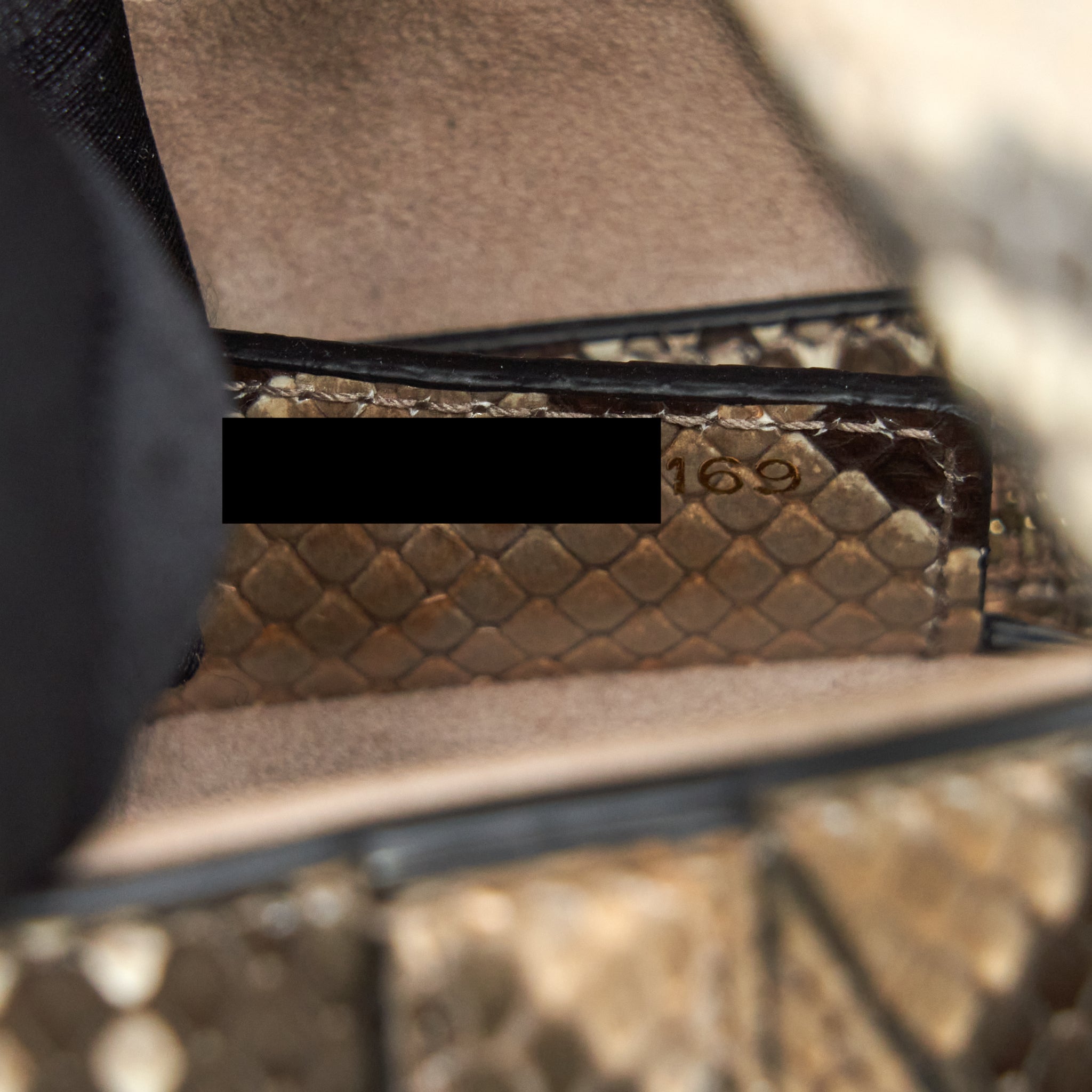 DIOR PYTHON MEDIUM SADDLE BAG GHW