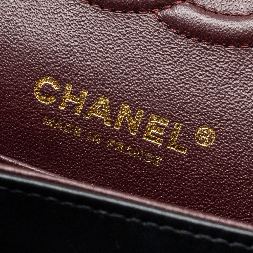 CHANEL SMALL CLASSIC DOUBLE FLAP BAG LAMBSKIN BLACK GHW