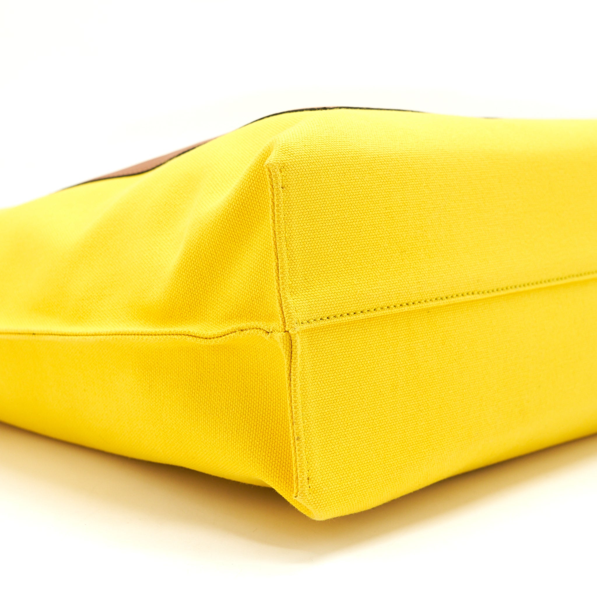 LOEWE TOTE BAG CANVAS YELLOW/GOLD SHW