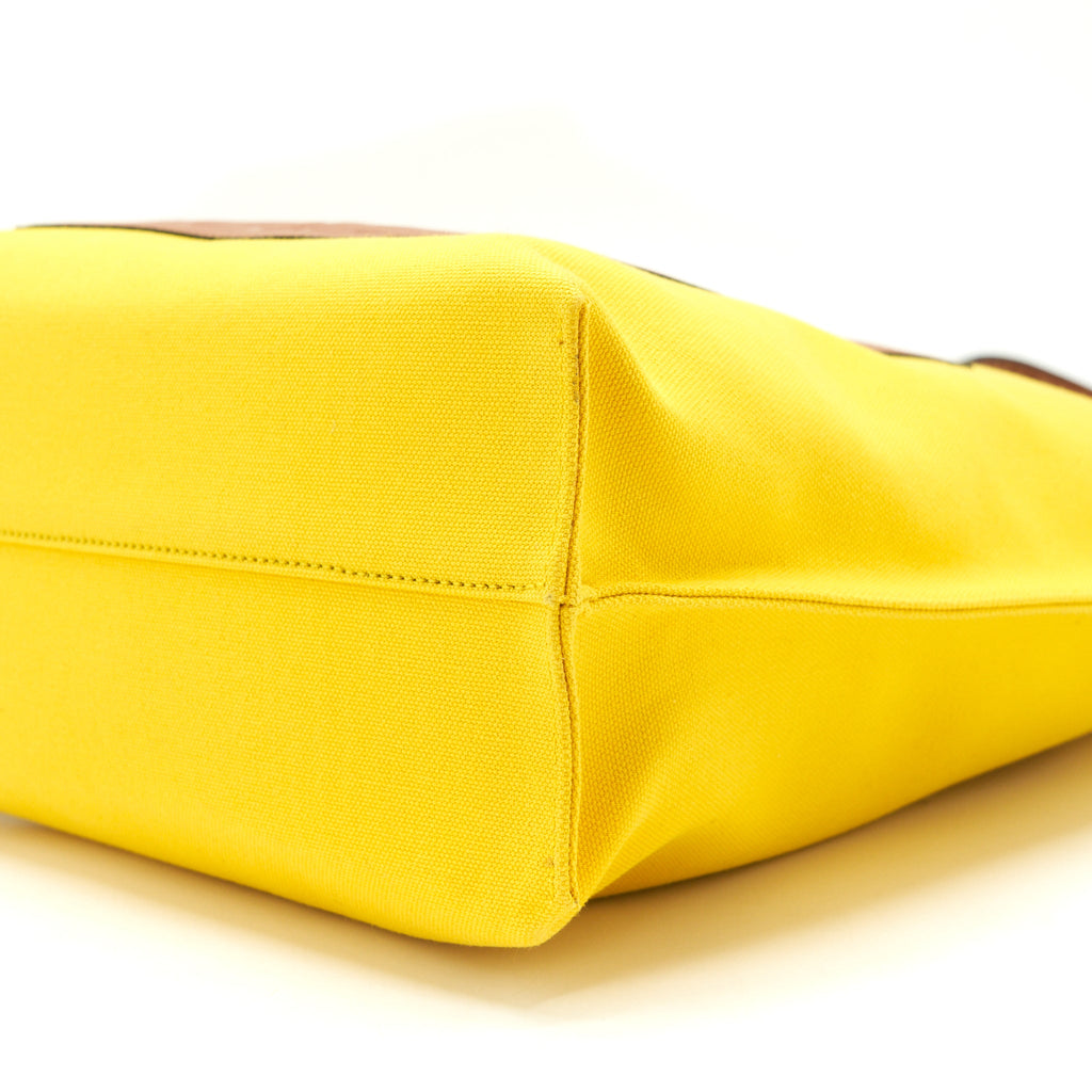 LOEWE TOTE BAG CANVAS YELLOW/GOLD SHW