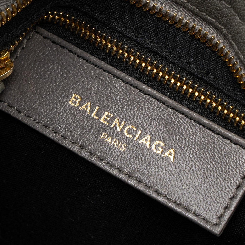 BALENCIAGA MINI CITY BAG GREY GHW