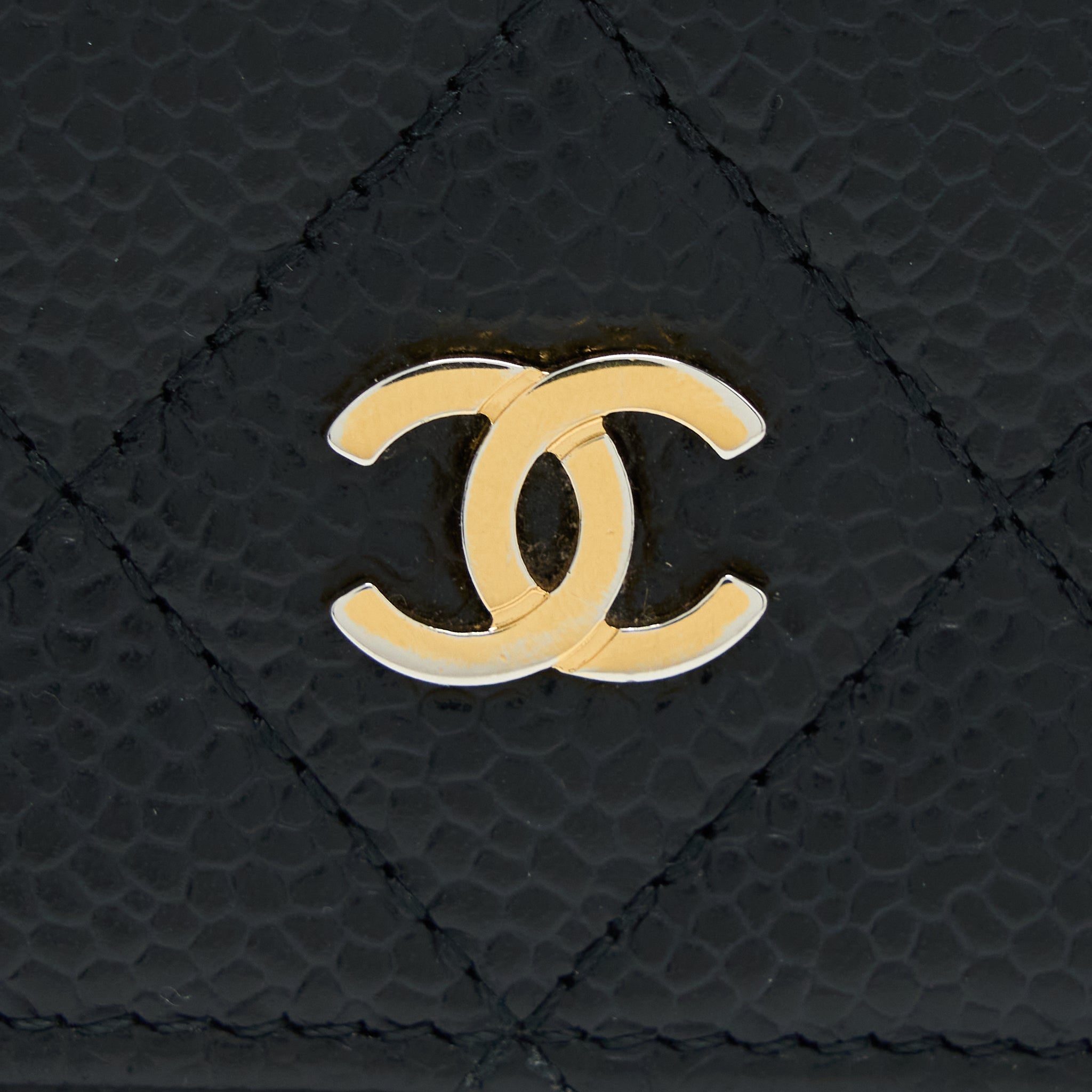 CHANEL CLASSIC LONG WALLET CAVIAR BLACK LGHW