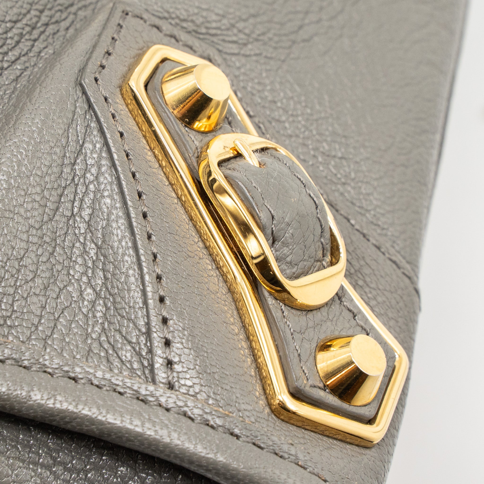 BALENCIAGA MINI CITY BAG GREY GHW