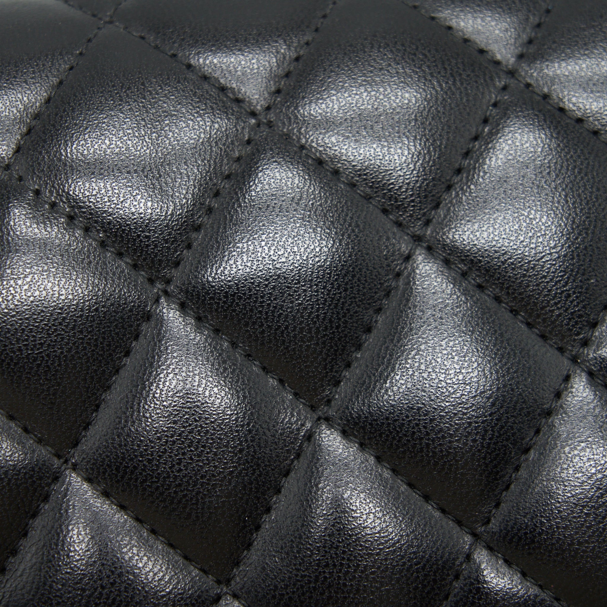 CHANEL MEDIUM CLASSIC FLAP BAG LAMBSKIN BLACK SHW