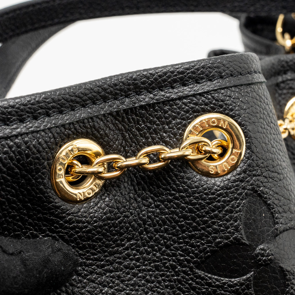 LOUIS VUITTON BUNDLE BAG MONOGRAM EMPREINTE LEATHER BLACK GHW