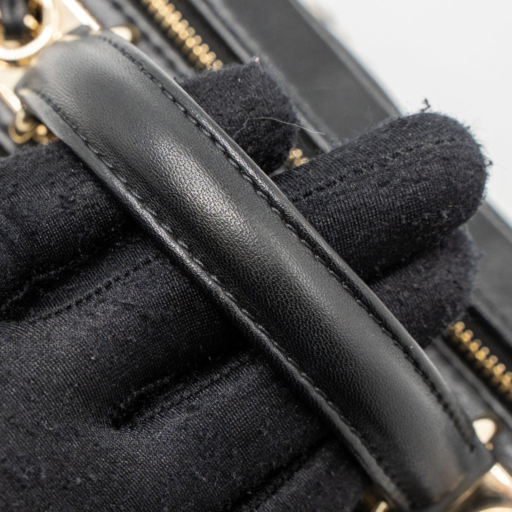 CHANEL TRENDY CC TOP HANDLE VANITY BAG LAMBSKIN BLACK GHW