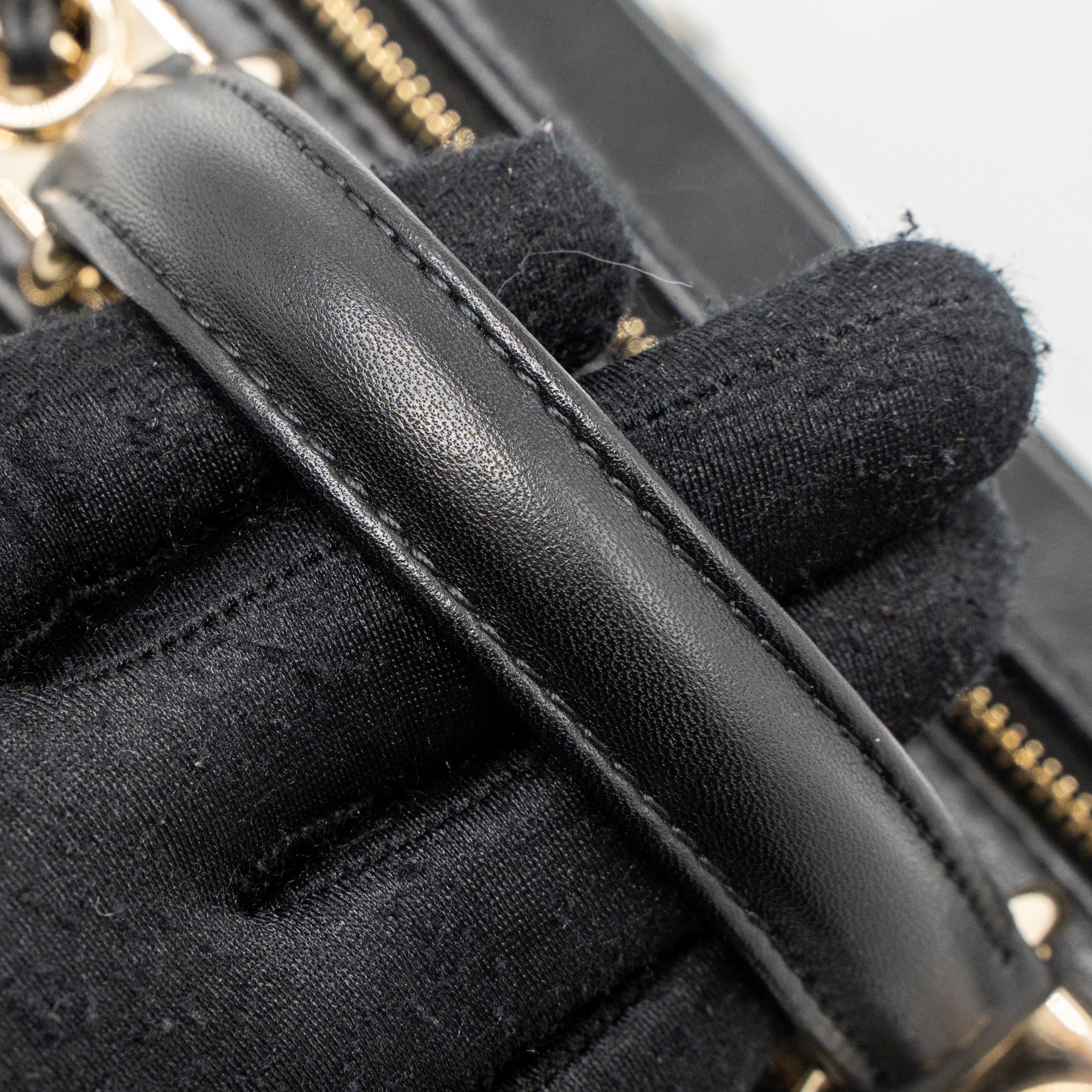 CHANEL TRENDY CC TOP HANDLE VANITY BAG LAMBSKIN BLACK GHW