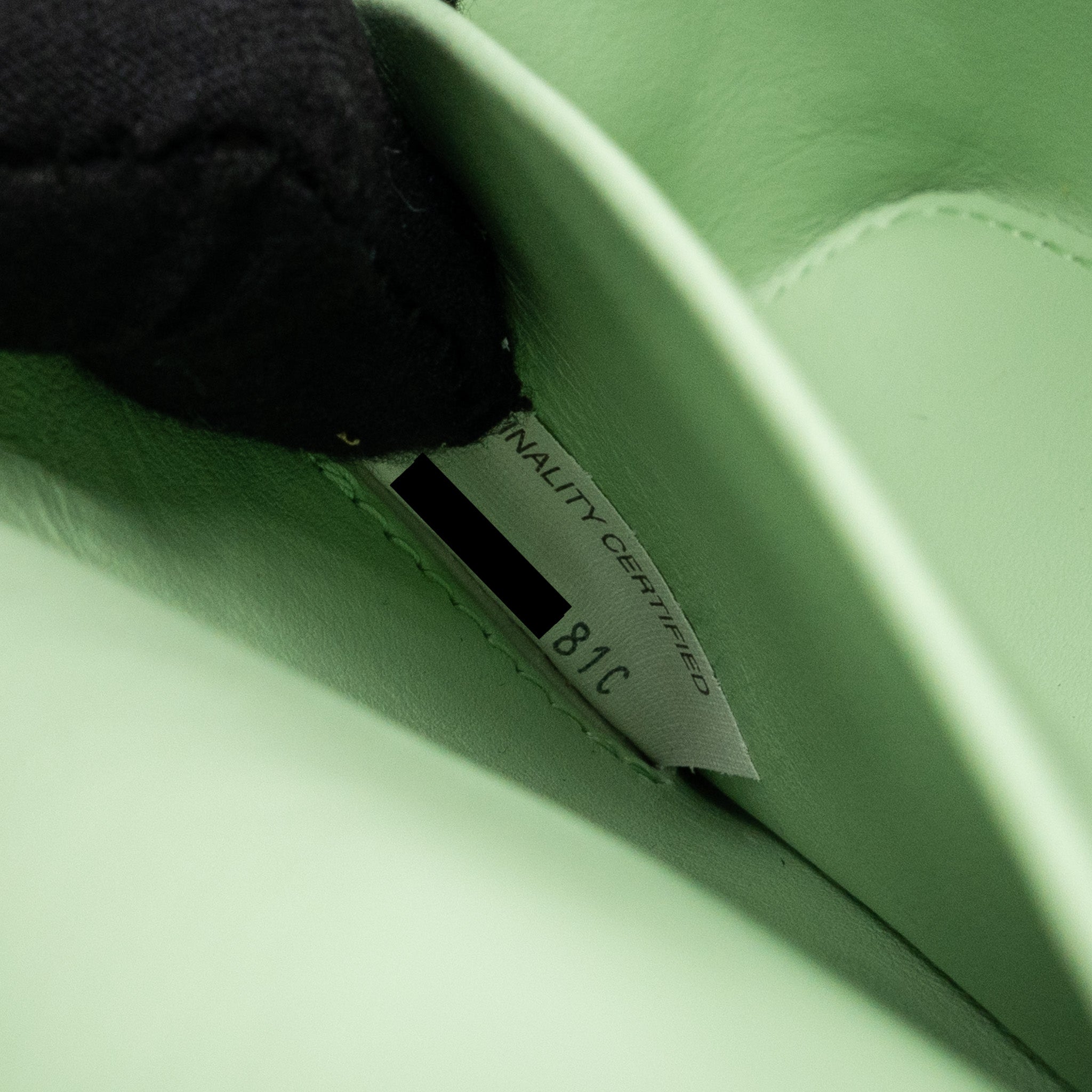 BOTTEGA VENETA BANG BANG VANITY CASE CALFSKIN LIGHT GREEN GHW