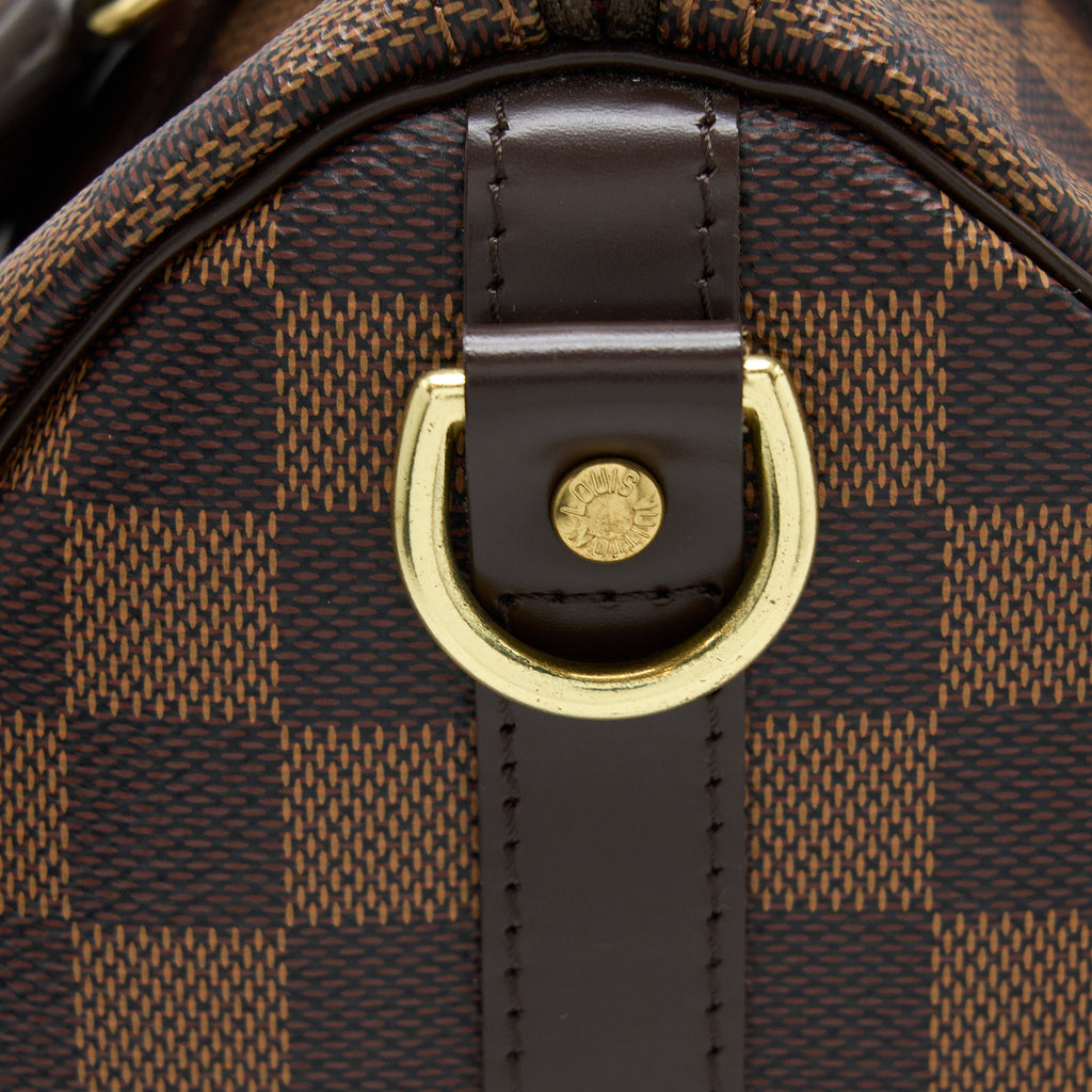 LOUIS VUITTON SPEEDY BANDOULIERE 25 DAMIER EBENE CANVAS GHW