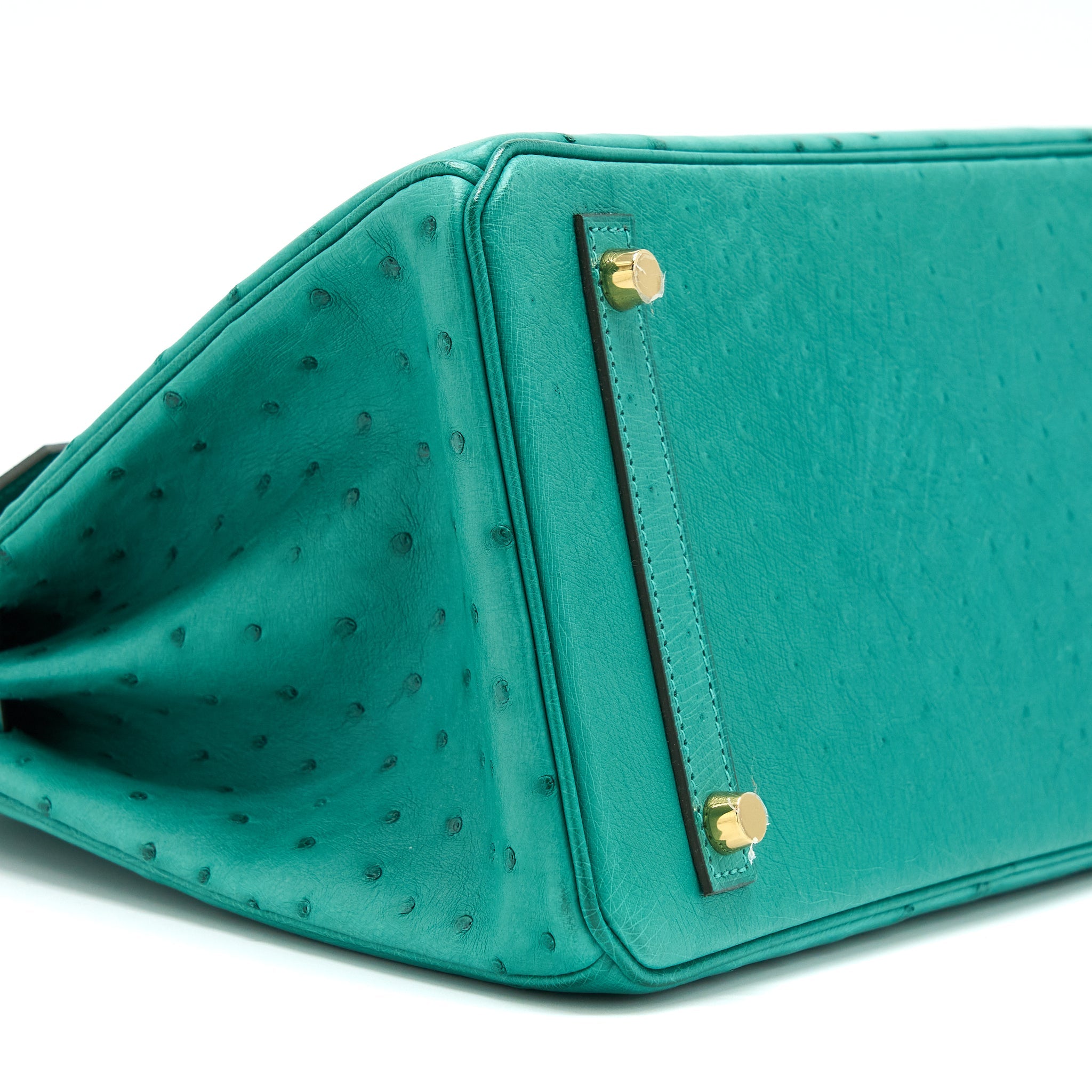 HERMES BIRKIN 30 OSTRICH U1 VERT VERONE GHW