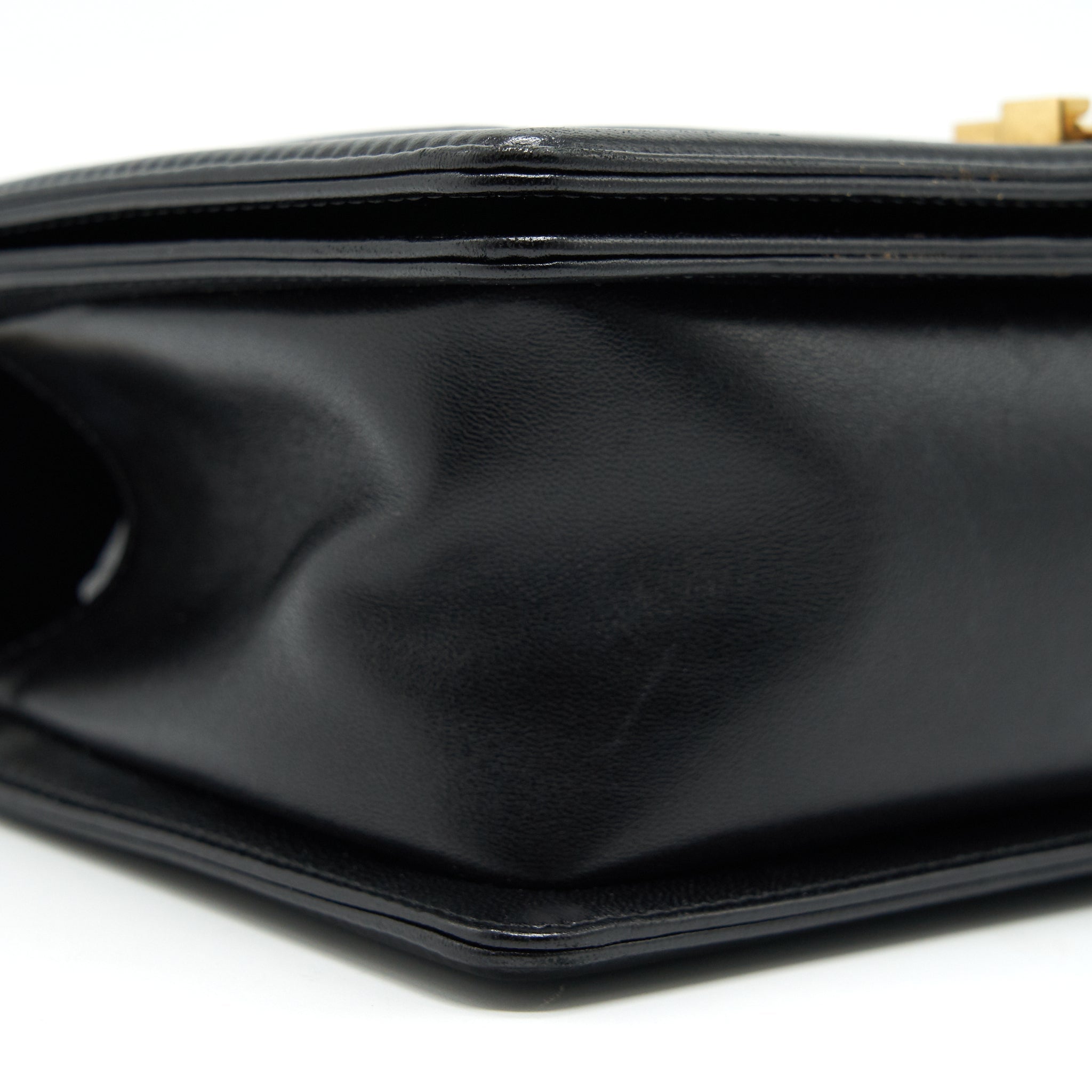 CHANEL TWEED MEDIUM LE BOY CHEVRON BLACK AND WHITE GHW