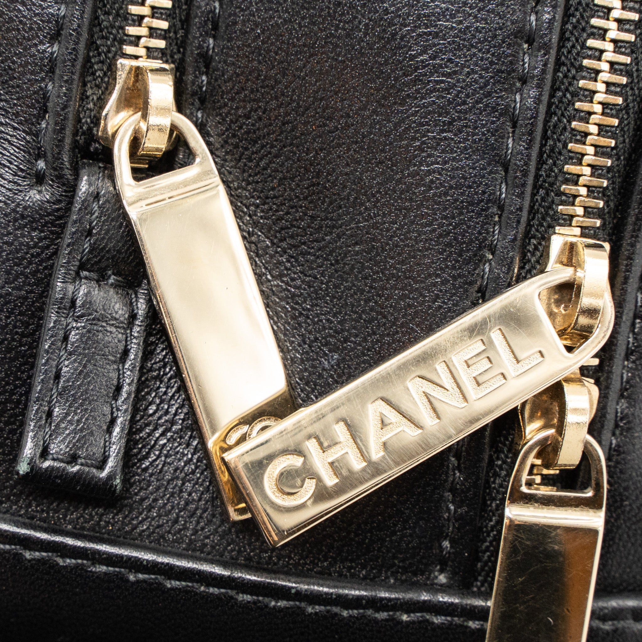 CHANEL TRENDY CC TOP HANDLE VANITY BAG LAMBSKIN BLACK GHW