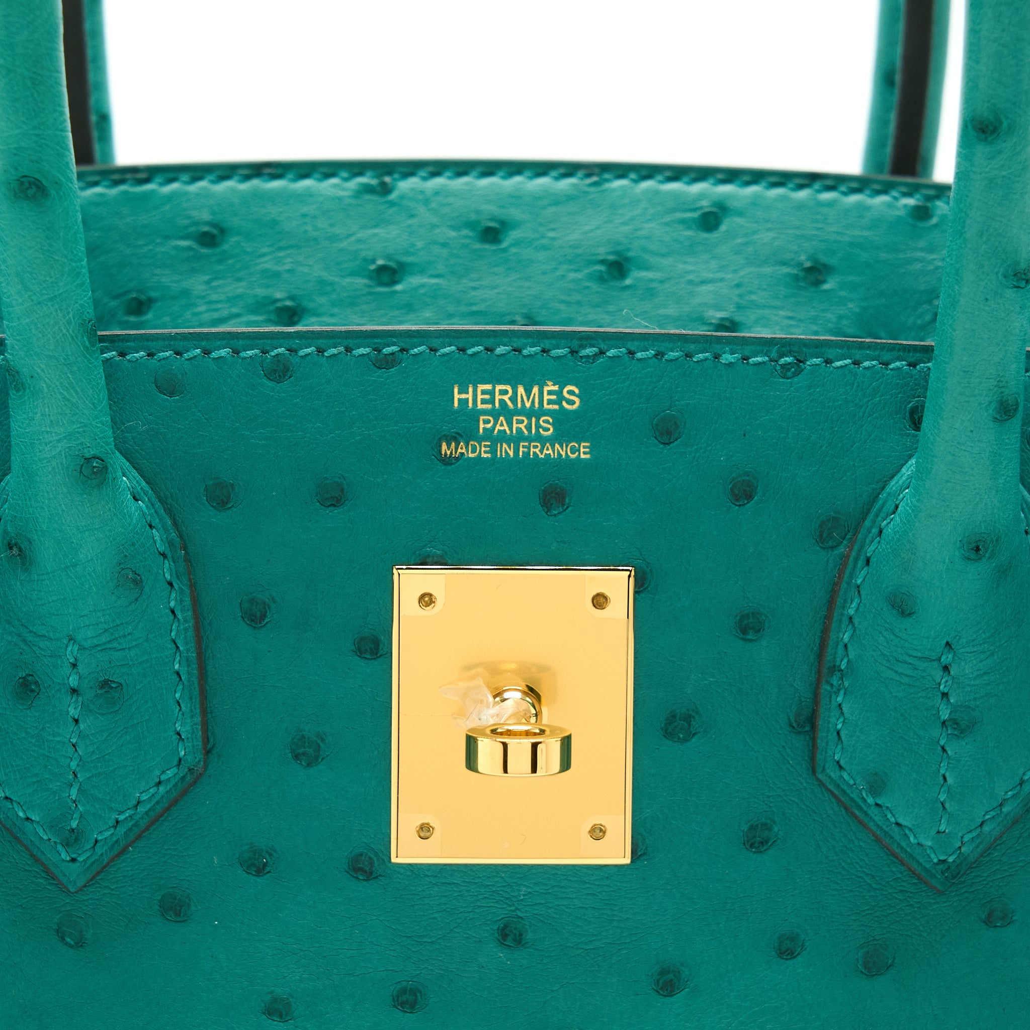 HERMES BIRKIN 30 OSTRICH U1 VERT VERONE GHW