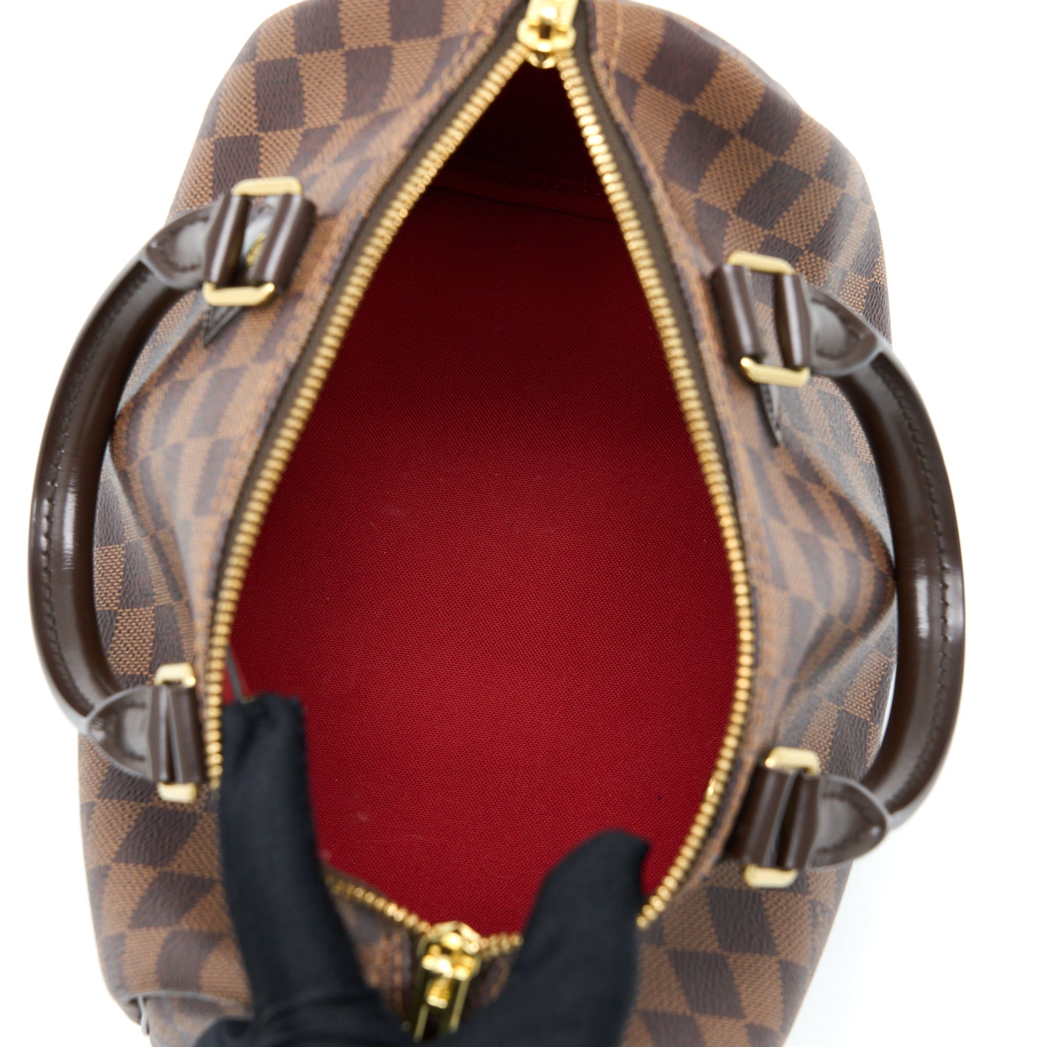 LOUIS VUITTON SPEEDY BANDOULIERE 25 DAMIER EBENE CANVAS GHW