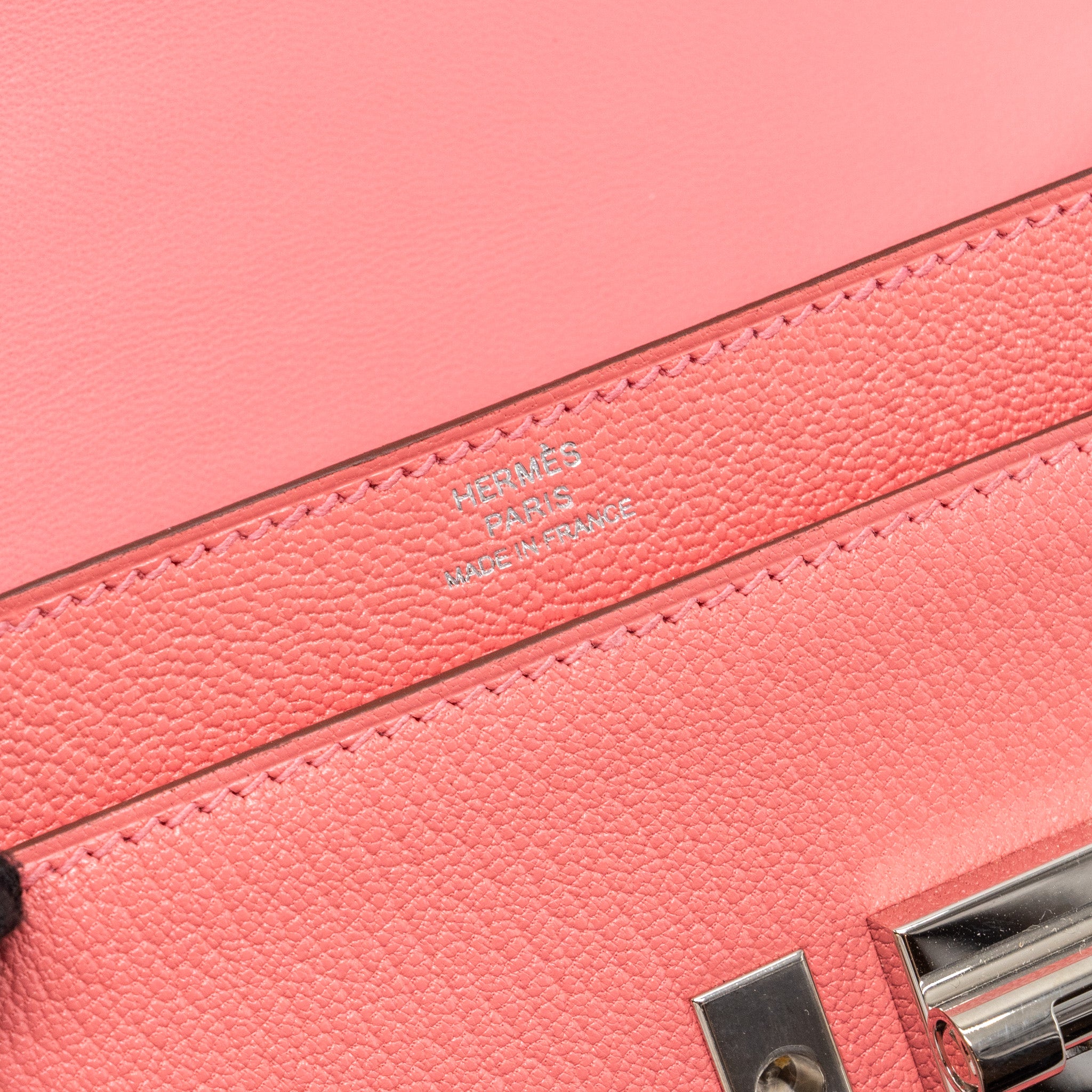 HERMES MINI VERROU CHEVRE MYSORE ROSE ETE MULTICOLOR STRAP SHW