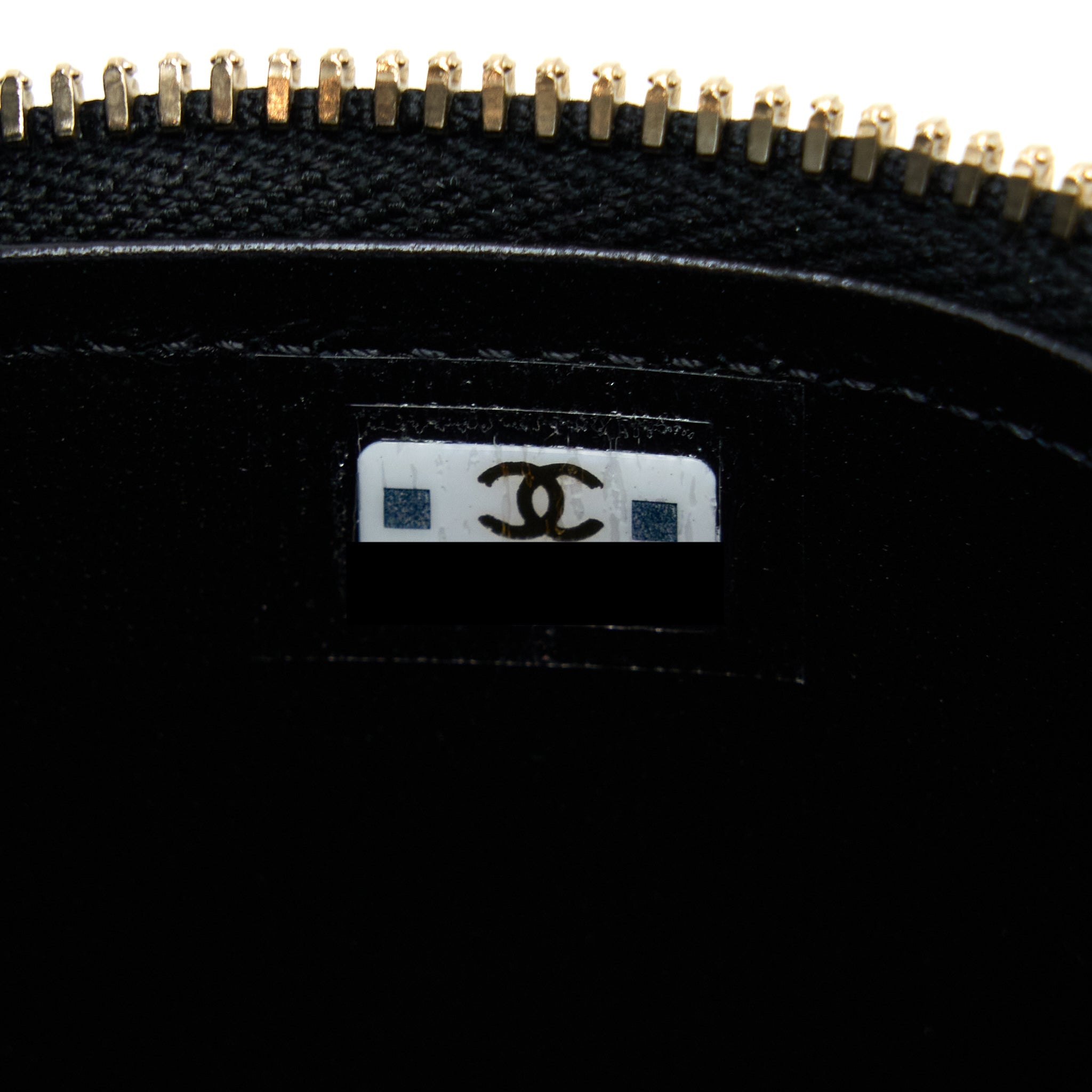 CHANEL 22B DETAILED TOP HANDLE MINI VANITY WITH CHAIN LAMBSKIN BLACK BRUSHED GHW