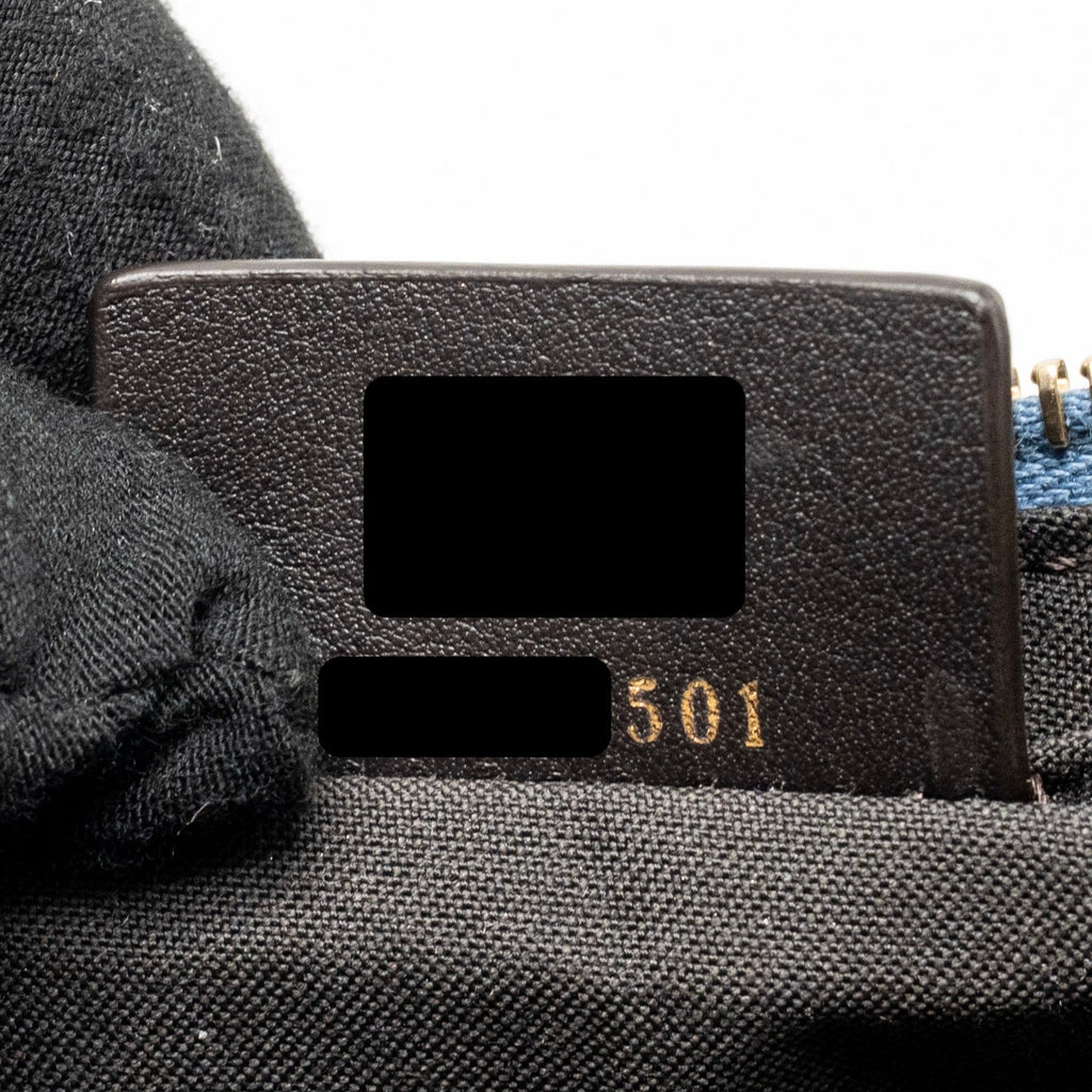 FENDI FENDIGRAPHY MINI BAG FF JACQUARD VELVET LIGHT BLUE/BROWN GHW