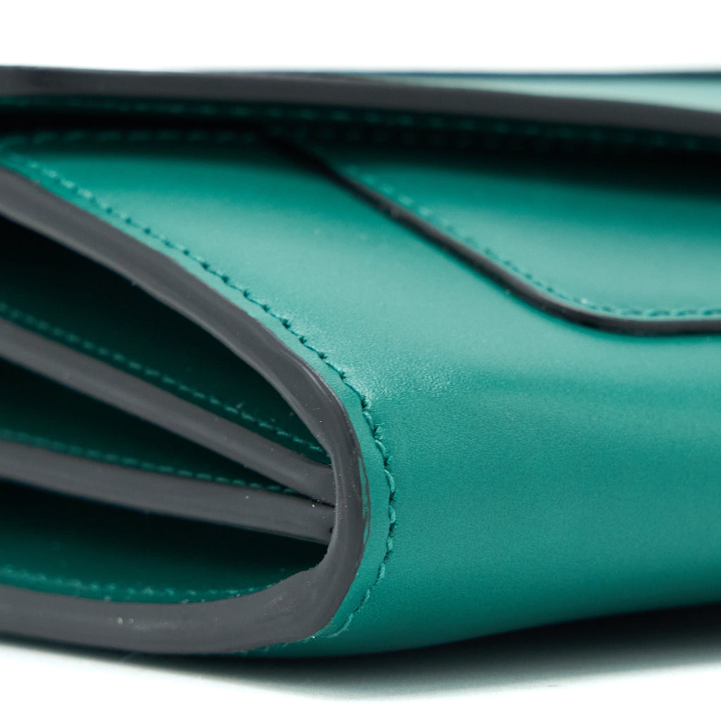BVLGARI SERPENTI FOREVER WALLET ON CHAIN CALFSKIN GREEN