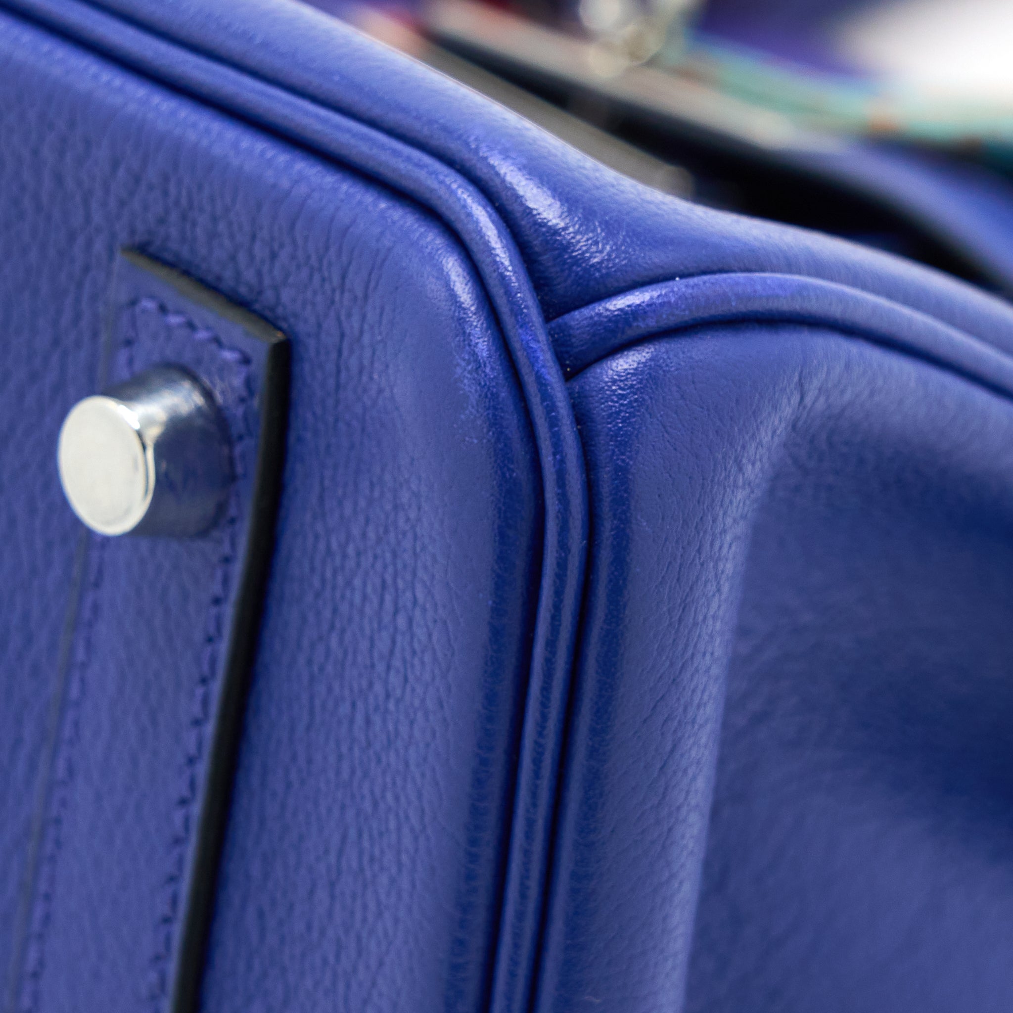 HERMES BIRKIN 30 TAURILLON NOVILLO BLUE SAPHIR SHW