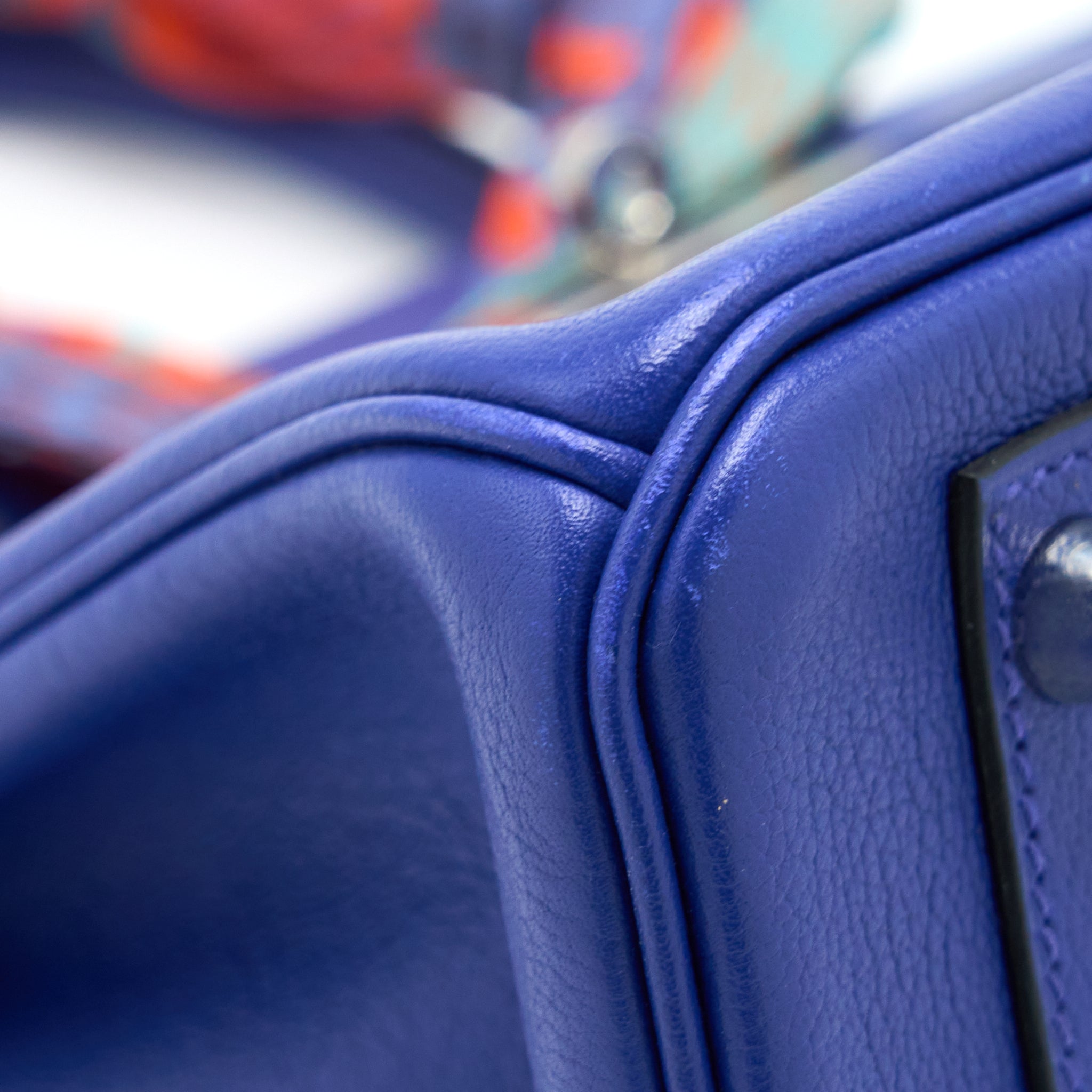 HERMES BIRKIN 30 TAURILLON NOVILLO BLUE SAPHIR SHW