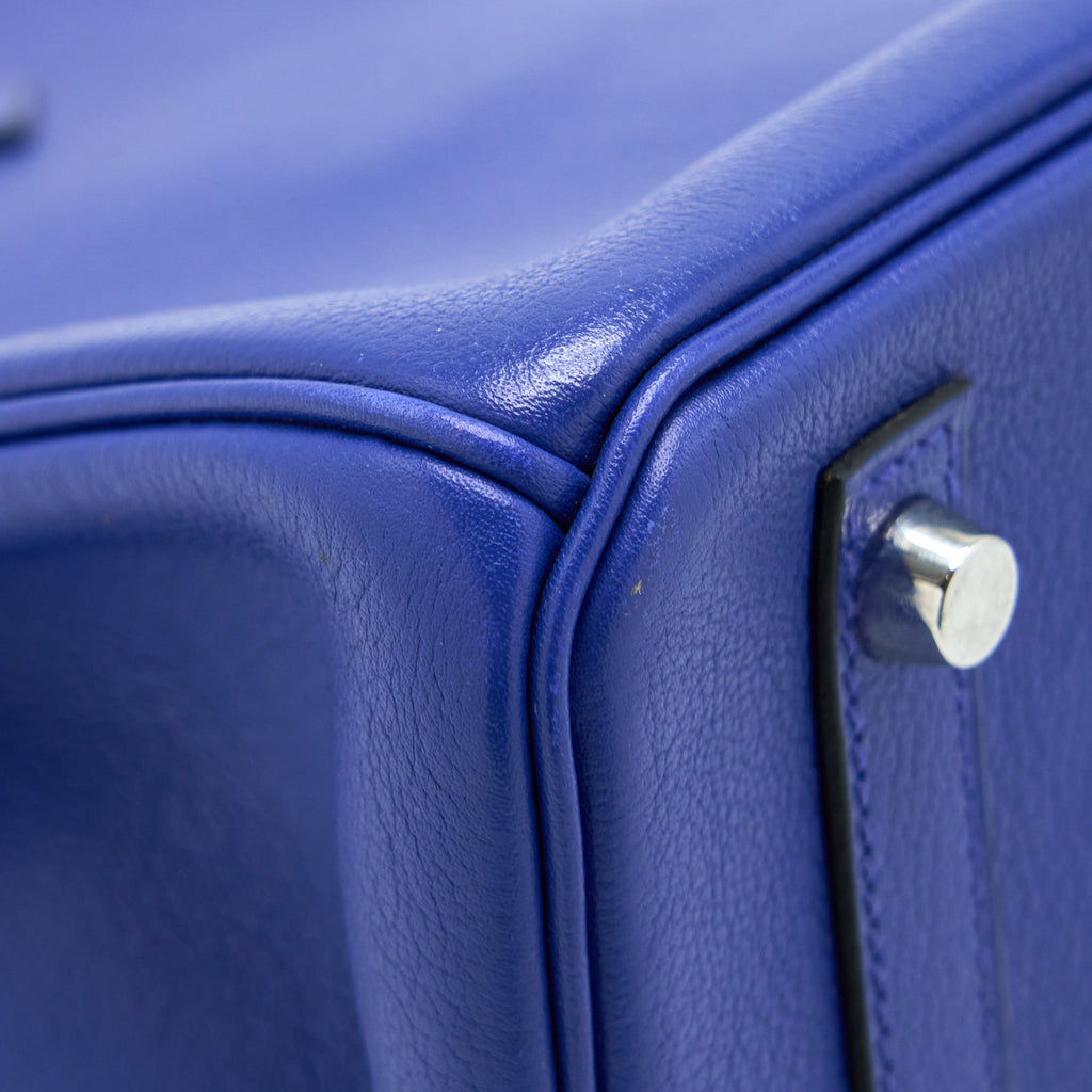 HERMES BIRKIN 30 TAURILLON NOVILLO BLUE SAPHIR SHW