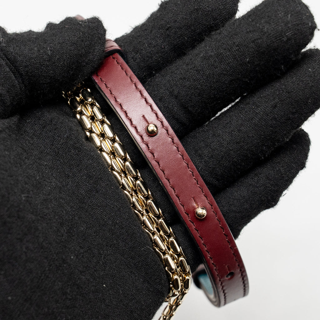 BVLGARI SERPENTI FOREVER FLAP BAG CALFSKIN ROMAN GARNET/TROPICAL TOURQUOISE/DEEP JADE LGHW