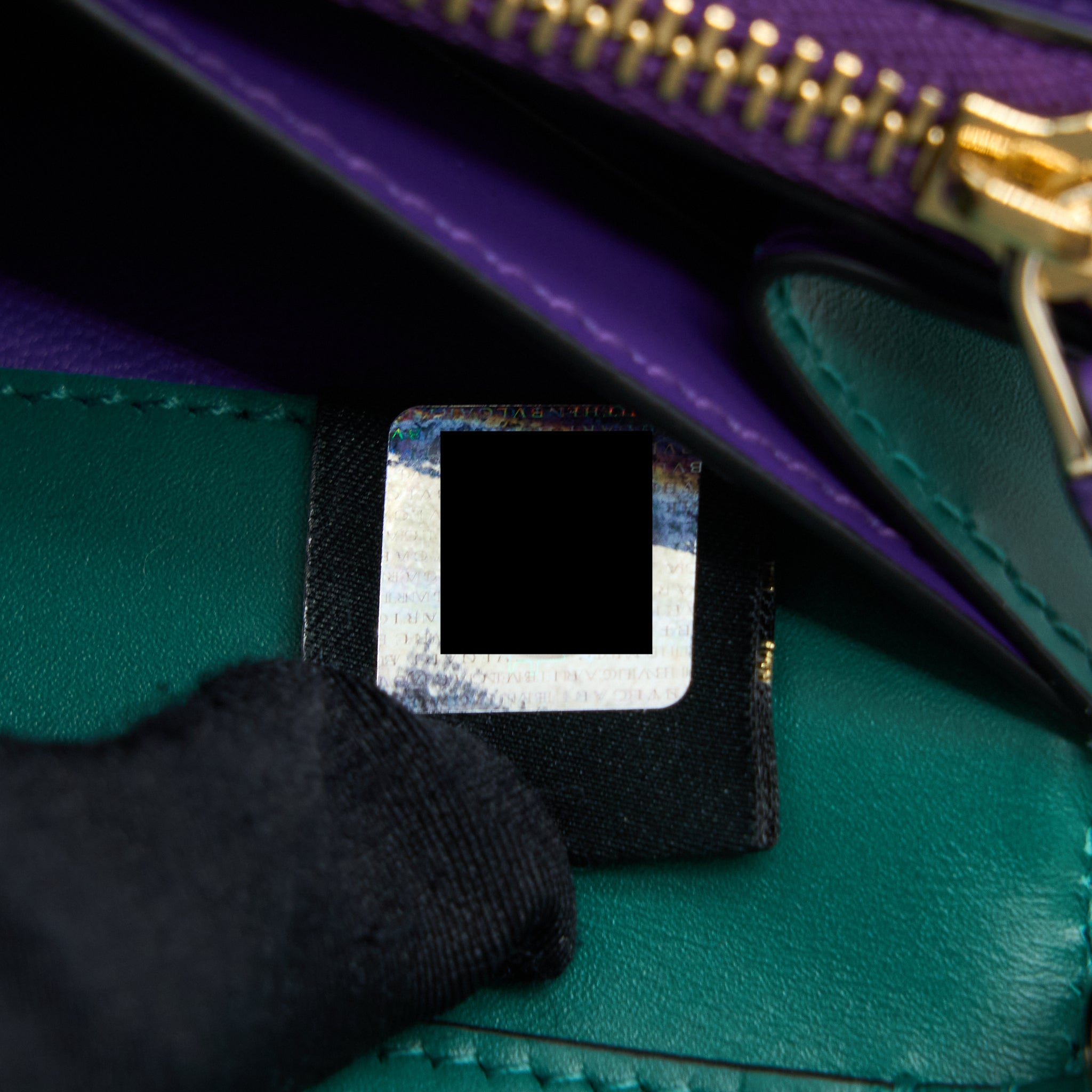BVLGARI SERPENTI FOREVER WALLET ON CHAIN CALFSKIN GREEN