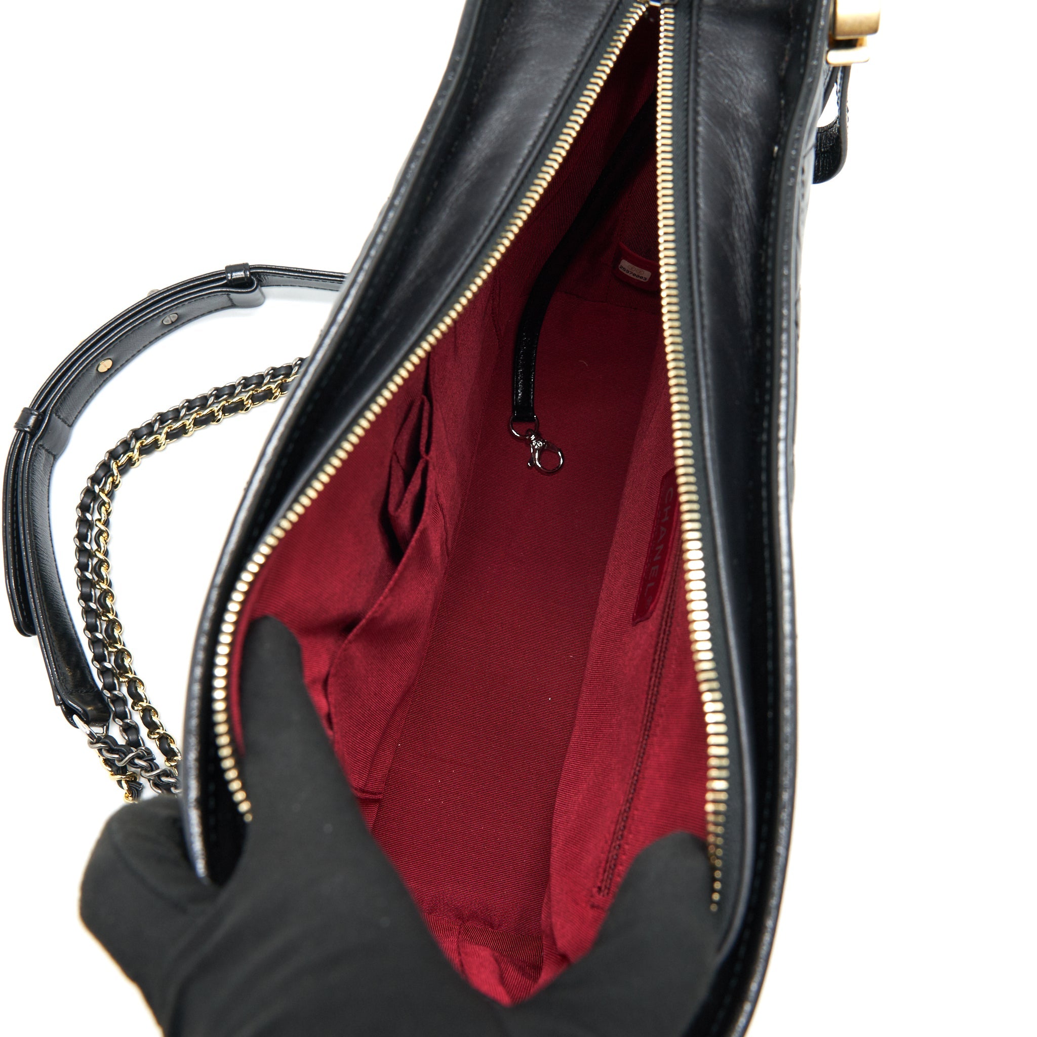 CHANEL GABRILLE LARGE HOBO BAG BLACK