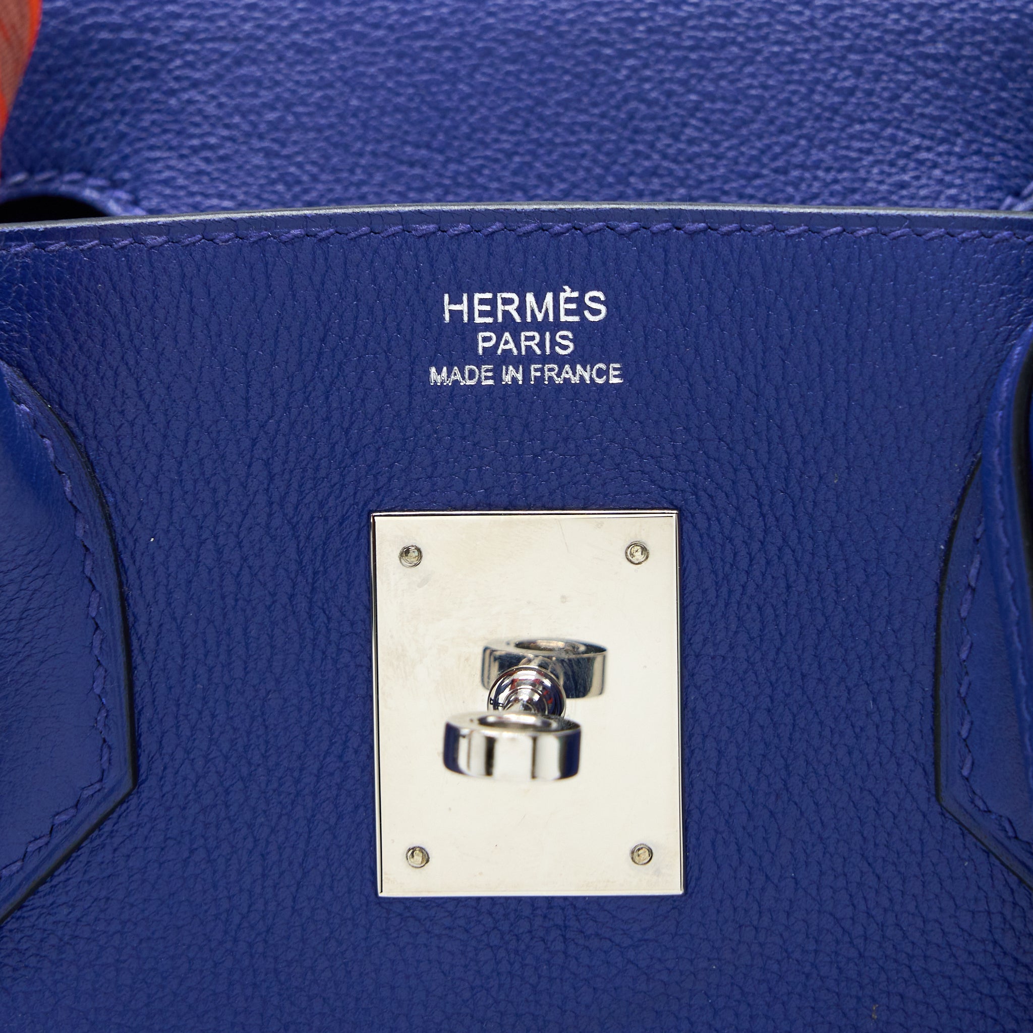 HERMES BIRKIN 30 TAURILLON NOVILLO BLUE SAPHIR SHW