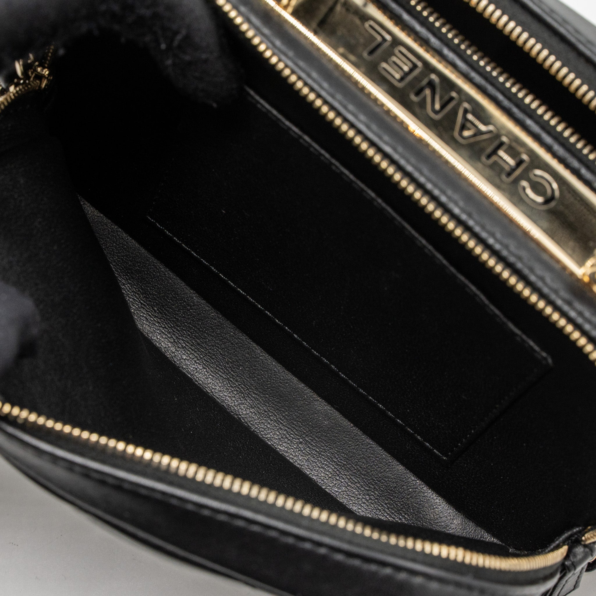 CHANEL TRENDY CC TOP HANDLE VANITY BAG LAMBSKIN BLACK GHW