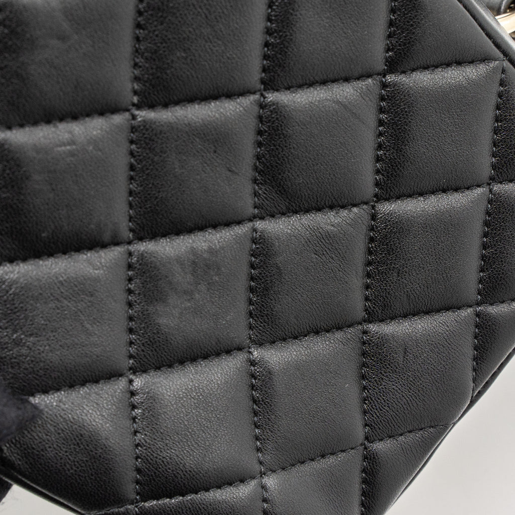 CHANEL TRENDY CC TOP HANDLE VANITY BAG LAMBSKIN BLACK GHW