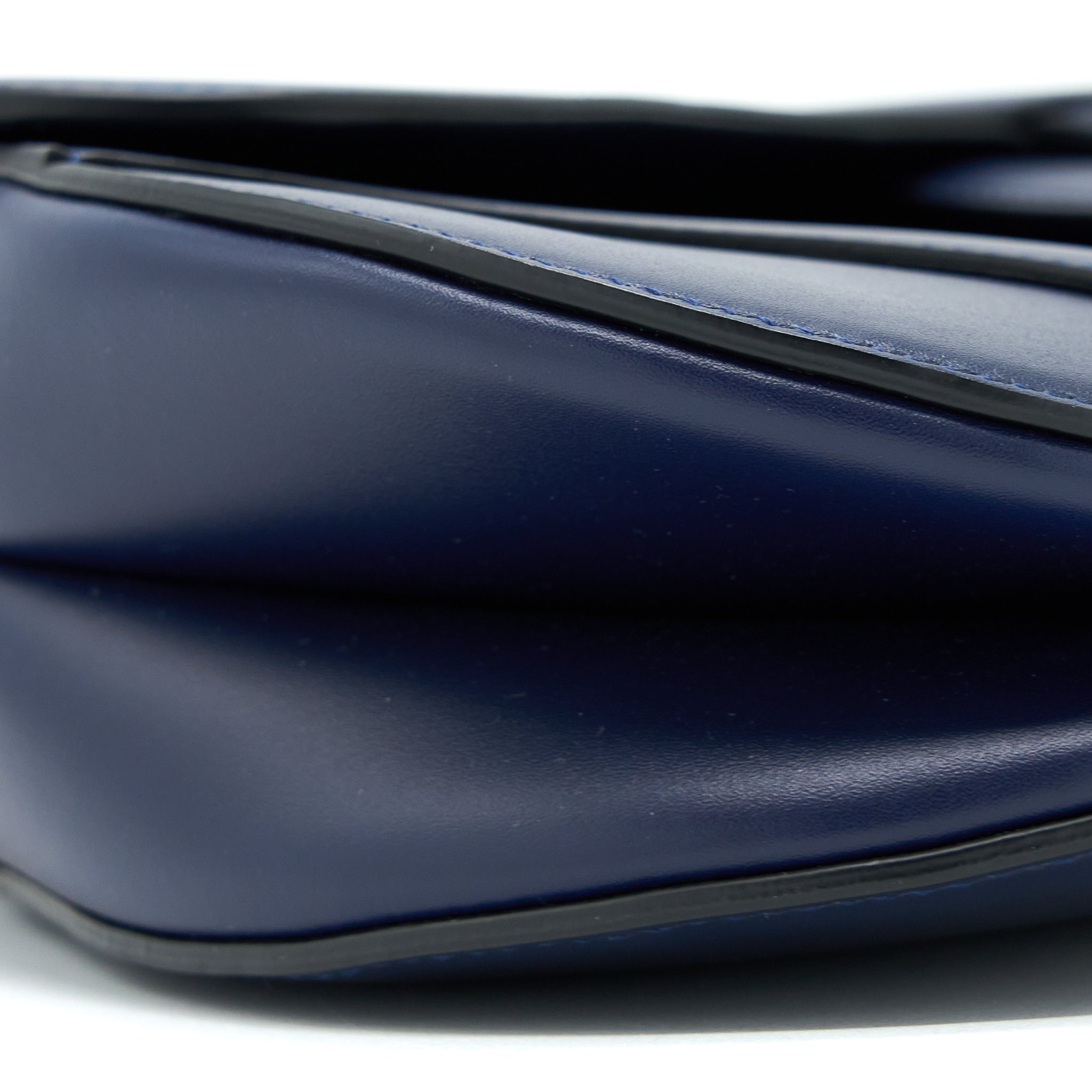 DIOR MEDIUM SADDLE BAG SMOOTH CALFSKIN NAVY GHW