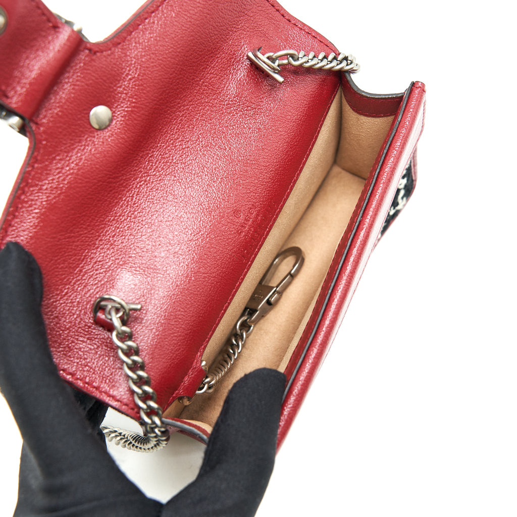GUCCI DIONYSUS SUPER MINI TWEED CROSSBODY BAG