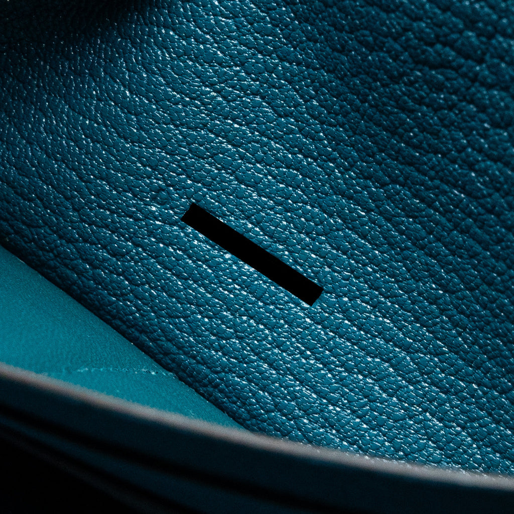 HERMES KELLY LONG WALLET CHÈVRE MYSORE VERT CYPRES GHW
